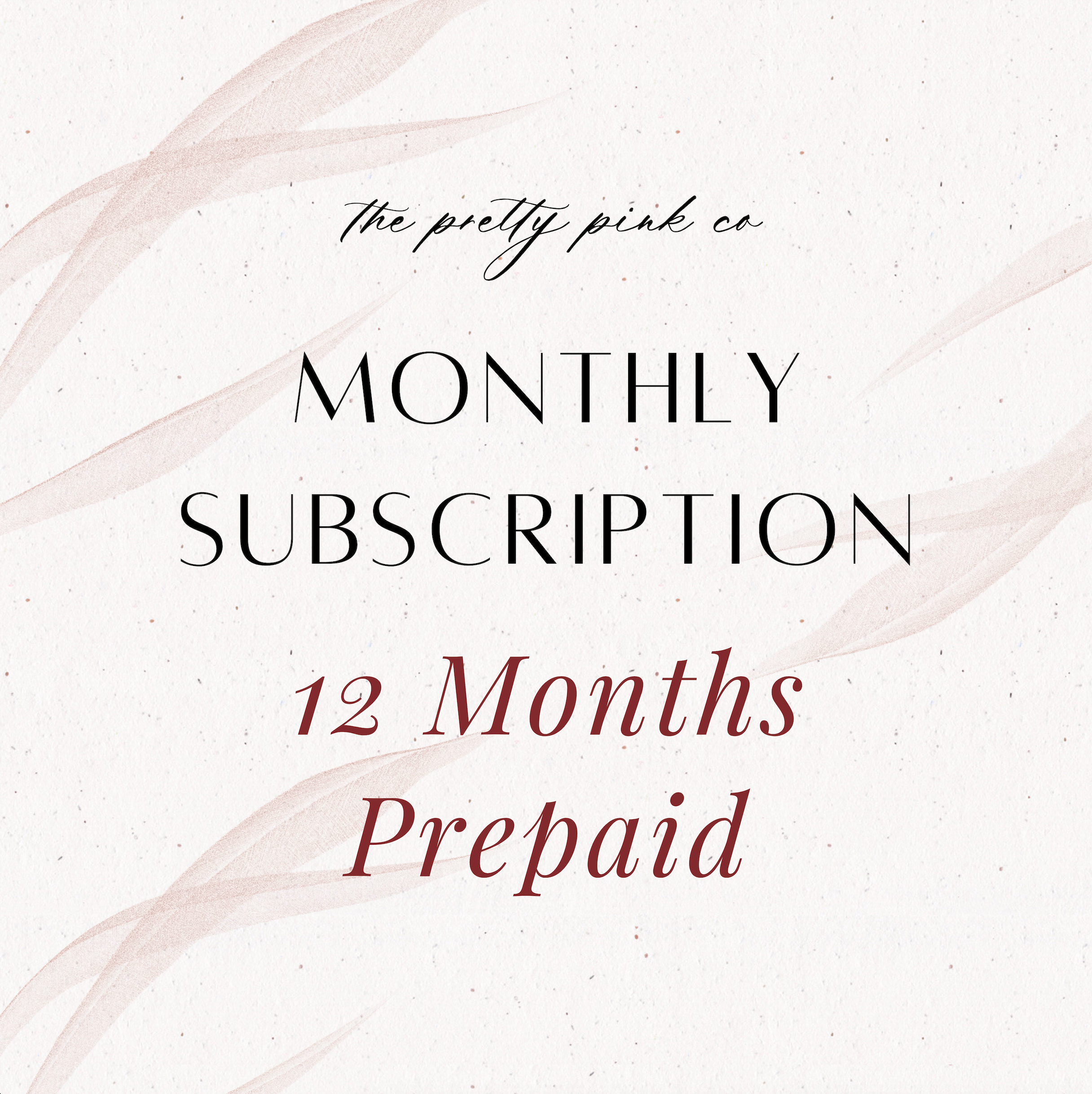 12 Month Prepaid Subscription