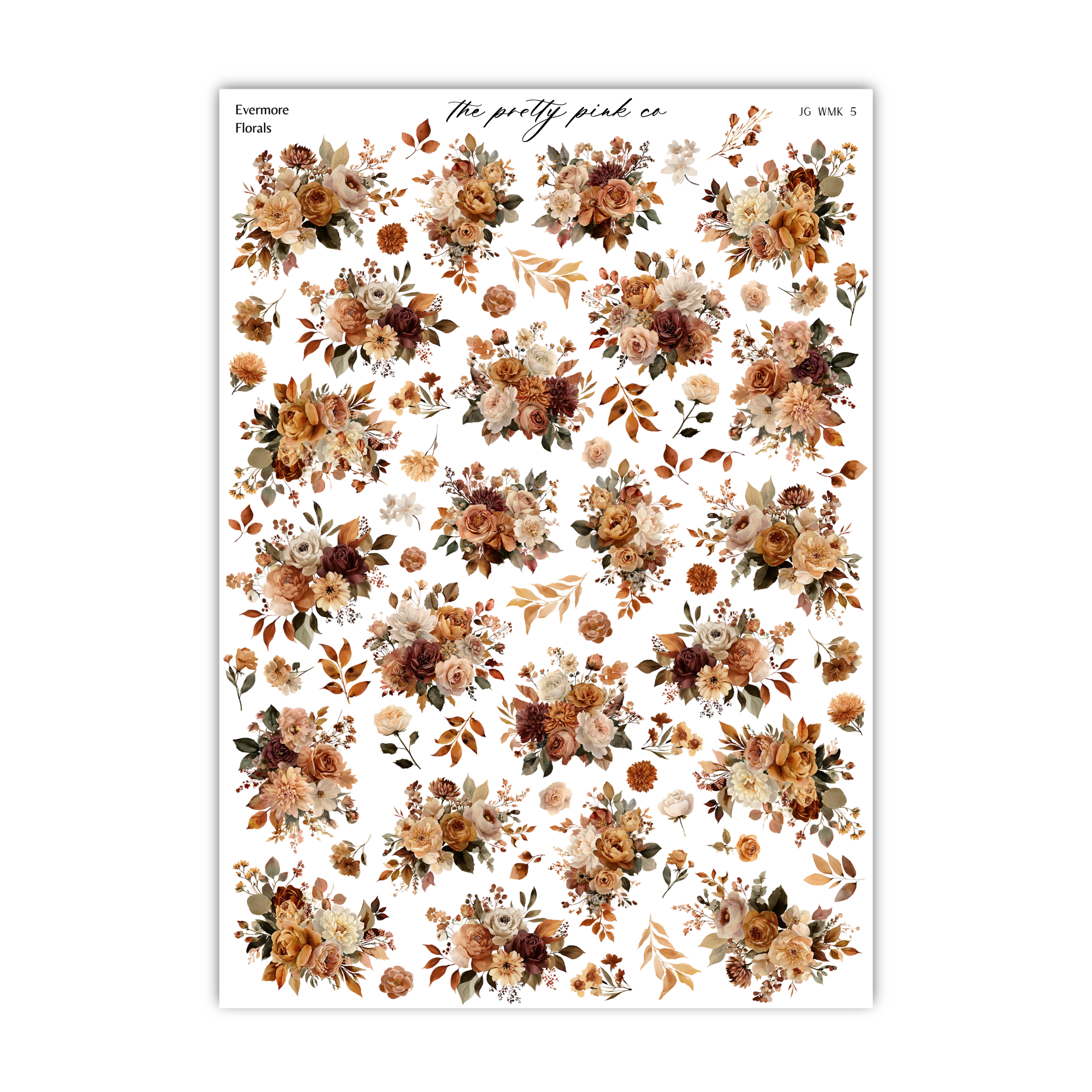 The image is a collage of various floral images, including different types of flowers and leaves, arranged in a visually appealing manner.