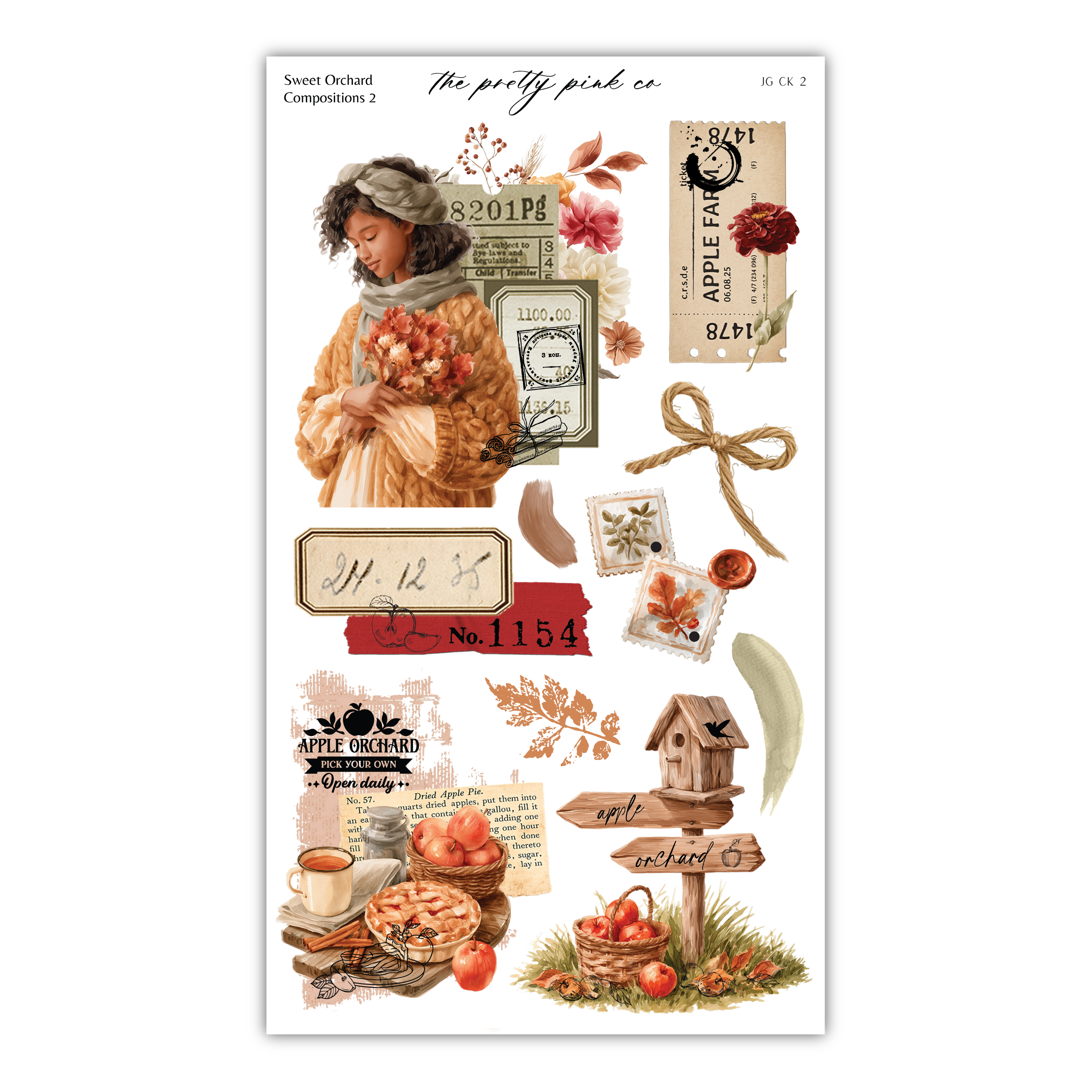 The image is a collage of various autumn-themed elements, including a woman holding flowers, a birdhouse, apples, and other seasonal items. The collage is organized into different sections, each with its own unique design and color scheme. The overall composition is visually appealing and showcases the beauty of autumn.
