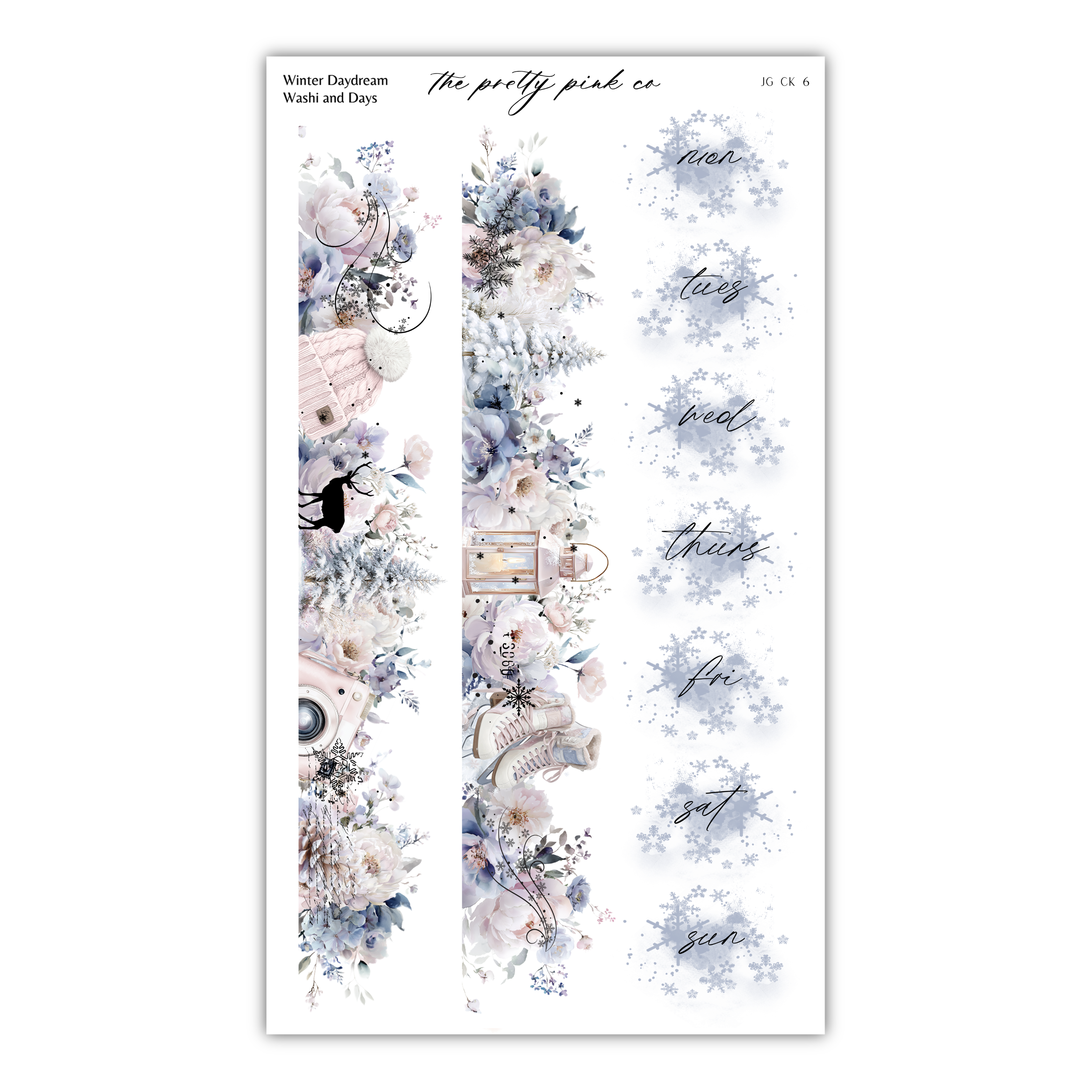 a sticker sheet with snowflakes and snowflakes