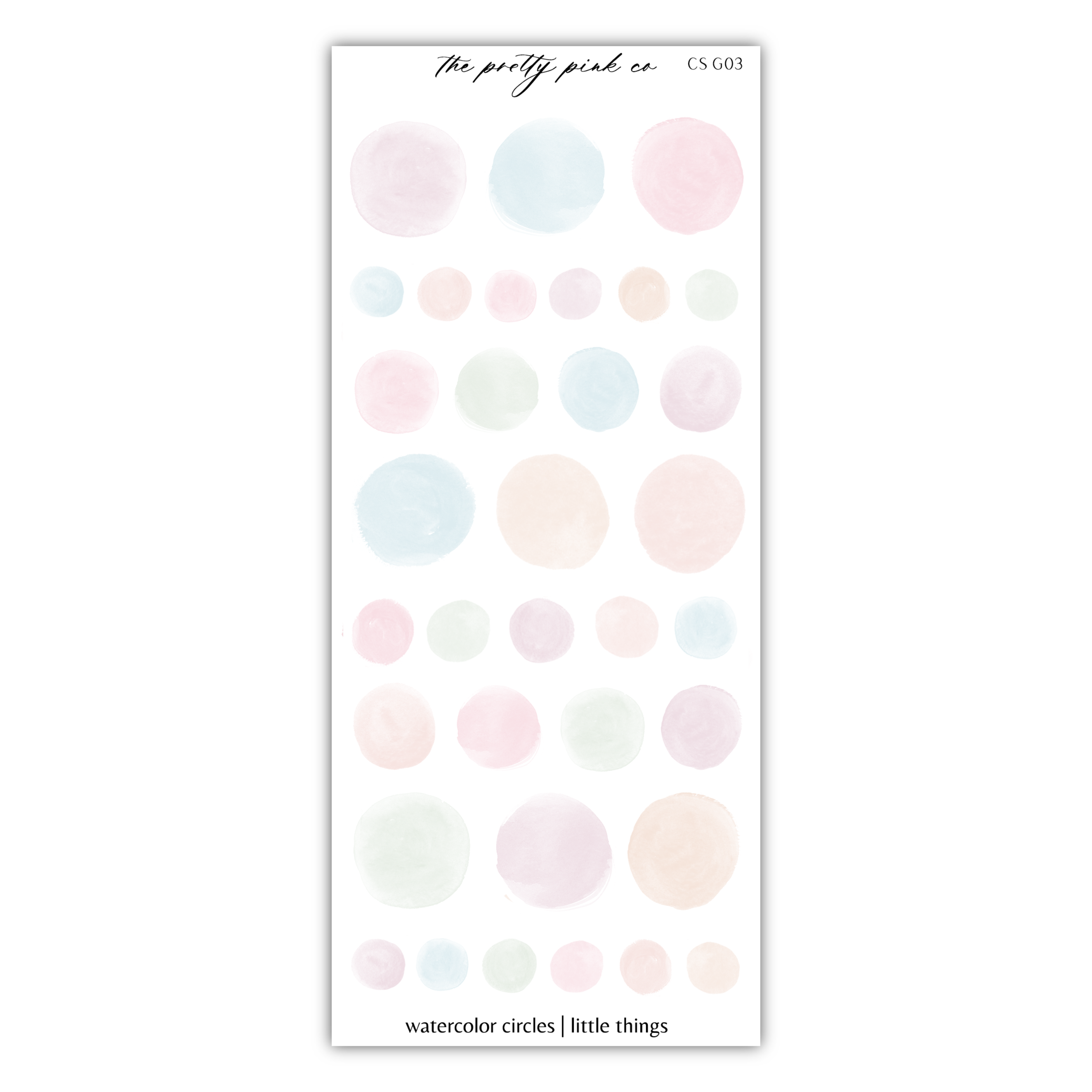 a pink and blue polka dot sticker on a white background