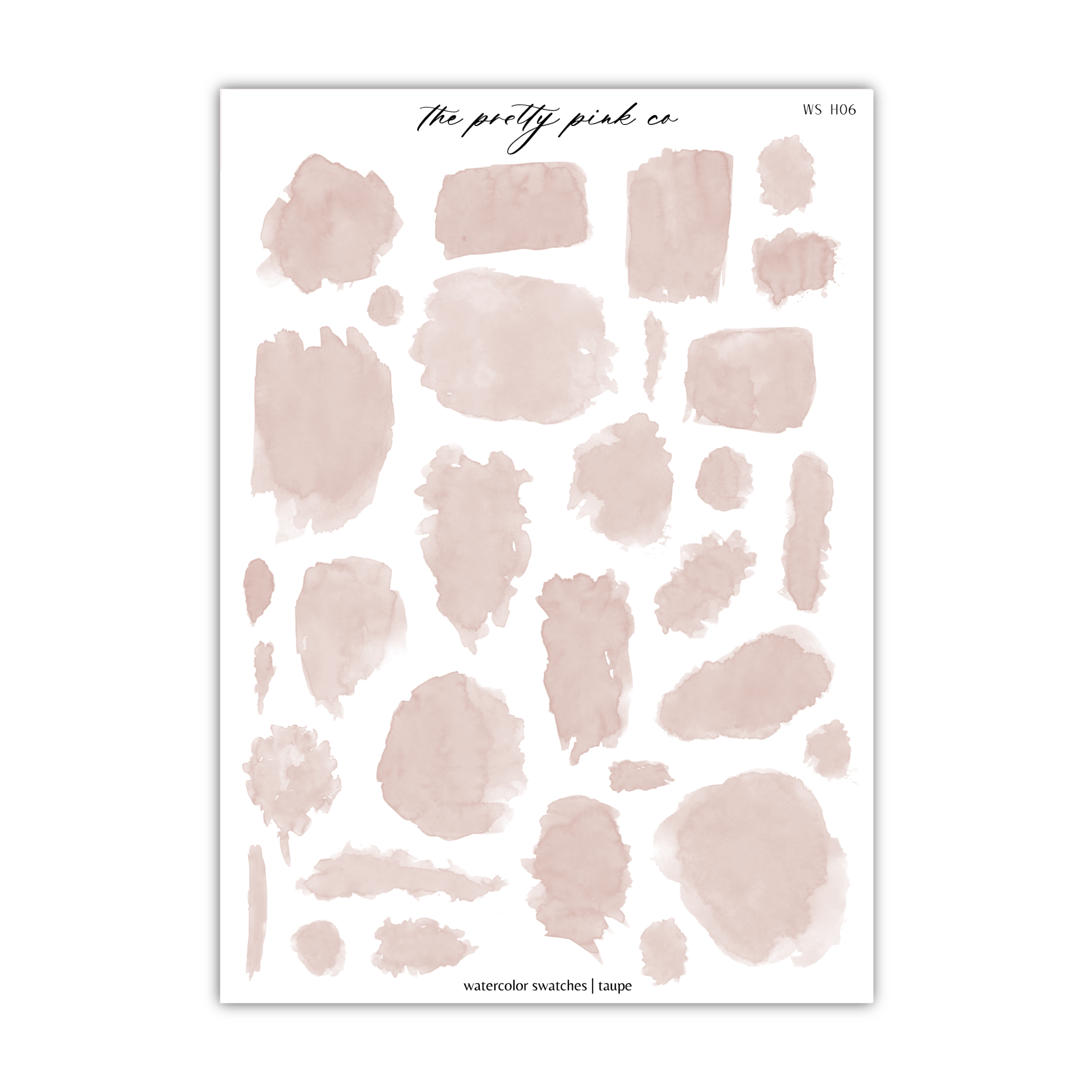 a sheet of pink watercolor paint on a white background