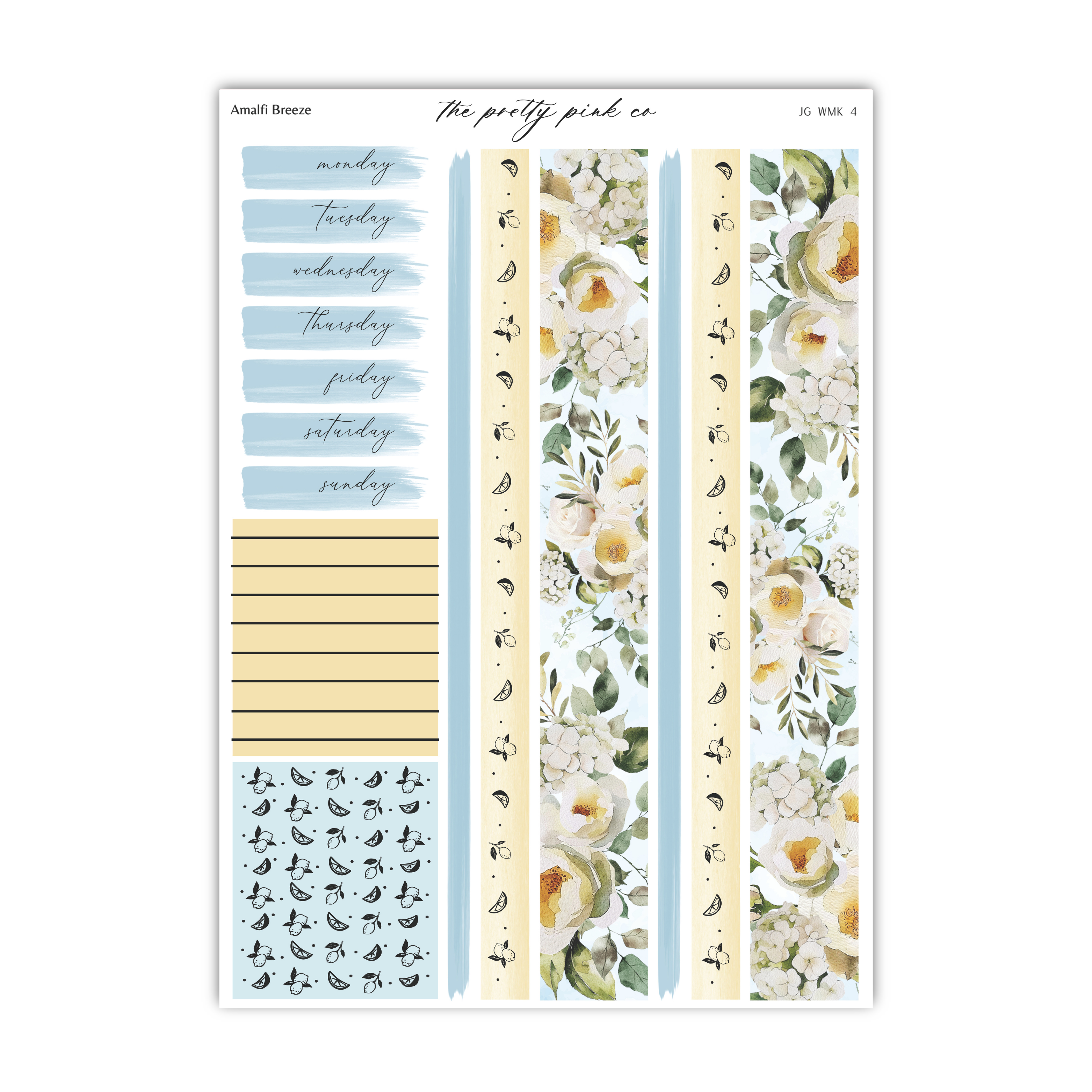 The image is a scrapbook page featuring a variety of floral and geometric patterns, including stripes, flowers, and abstract shapes. The page appears to be a creative design for a scrapbook or a decorative element for a room.