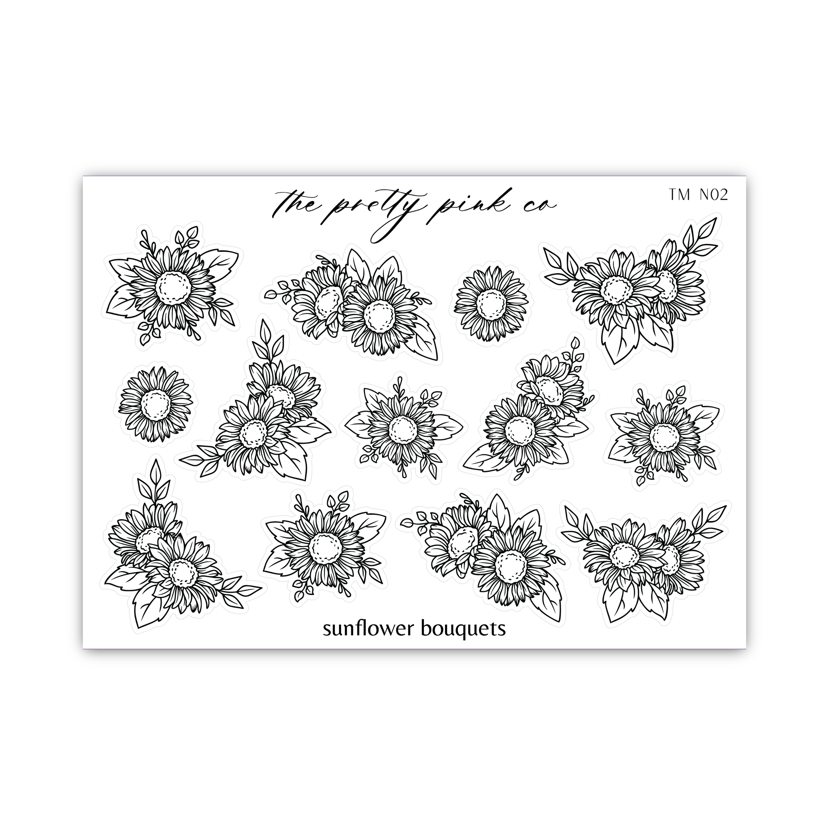 sunflower bouquets stamp set