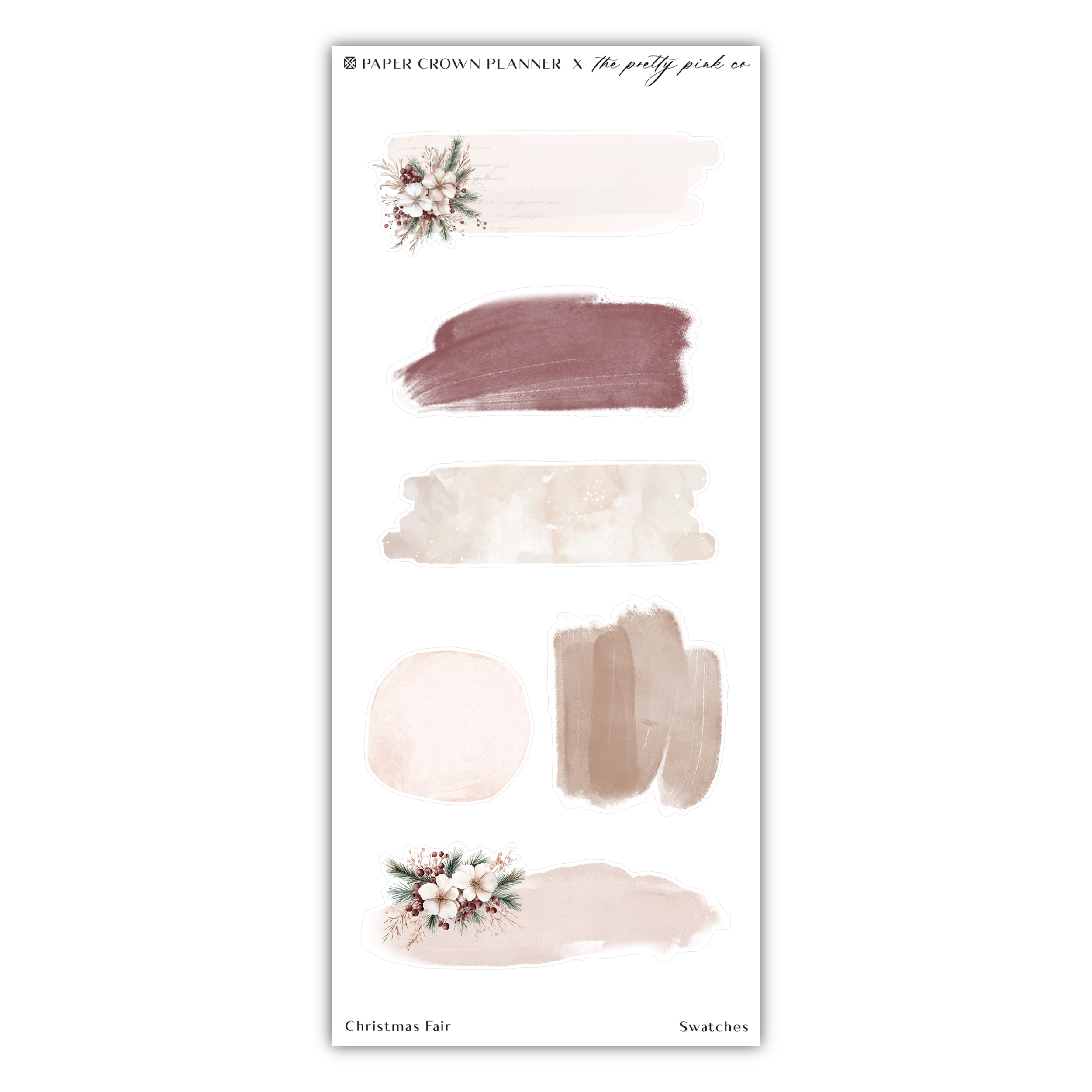 a sticker of different shades of pink and brown