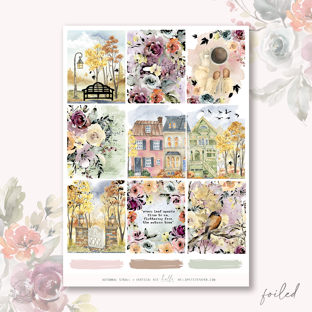 The image is a collage of nine different pictures, each depicting various scenes and elements of nature, such as flowers, trees, and buildings. The collage is set against a pink and white floral background, creating a visually appealing and harmonious composition.