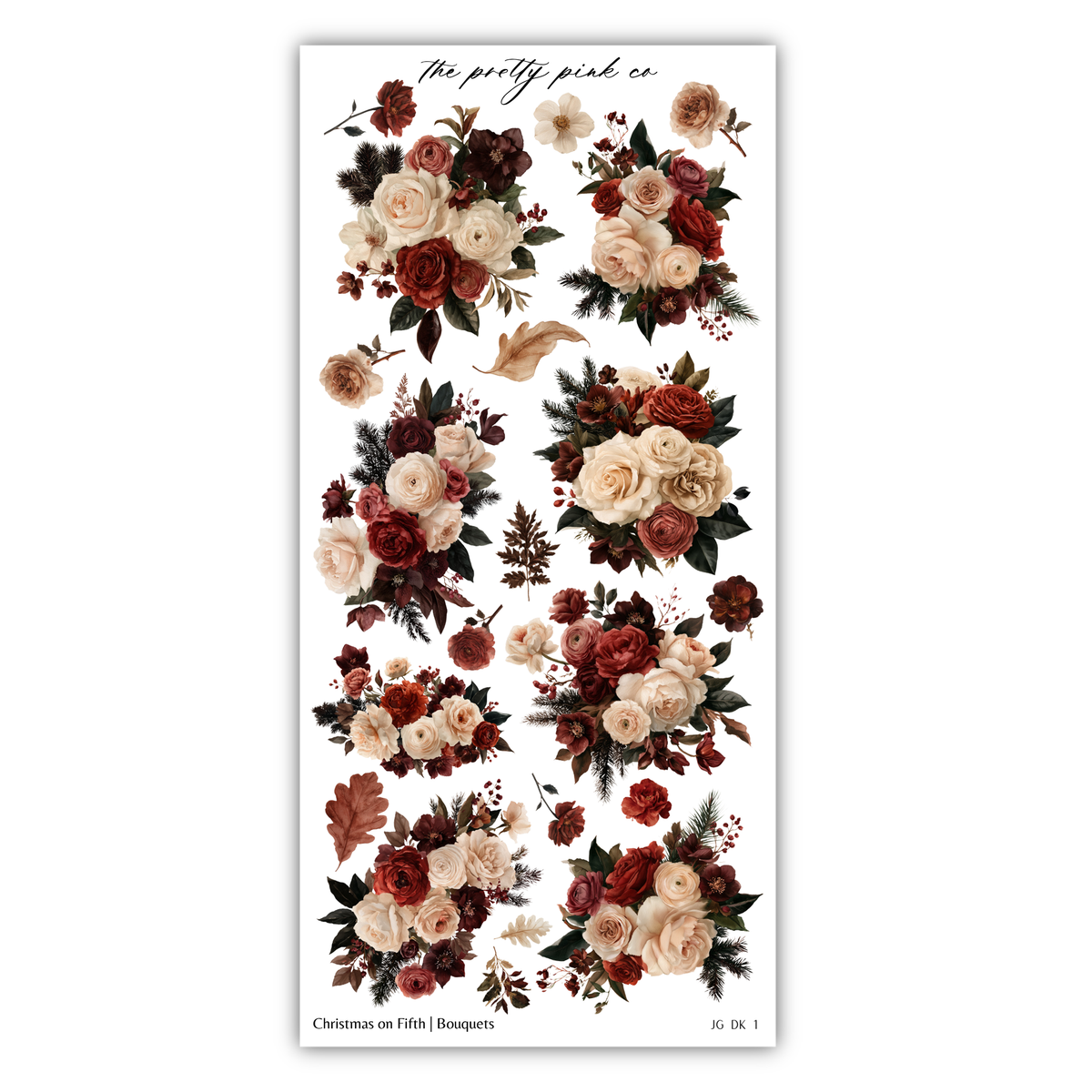a collection of floral arrangements, including various bouquets of roses, peonies, and other flowers in different colors and styles.