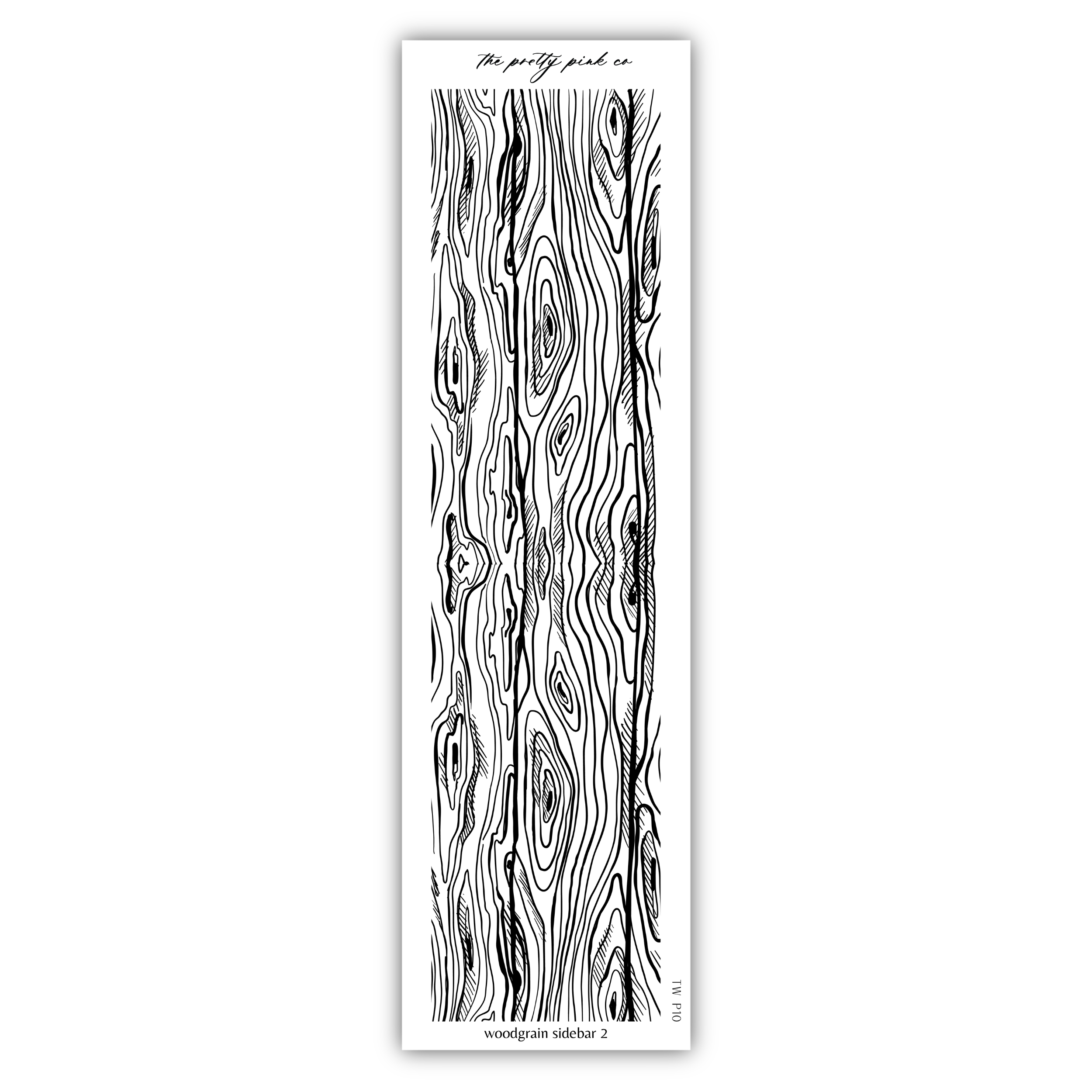 a black and white drawing of a tree trunk