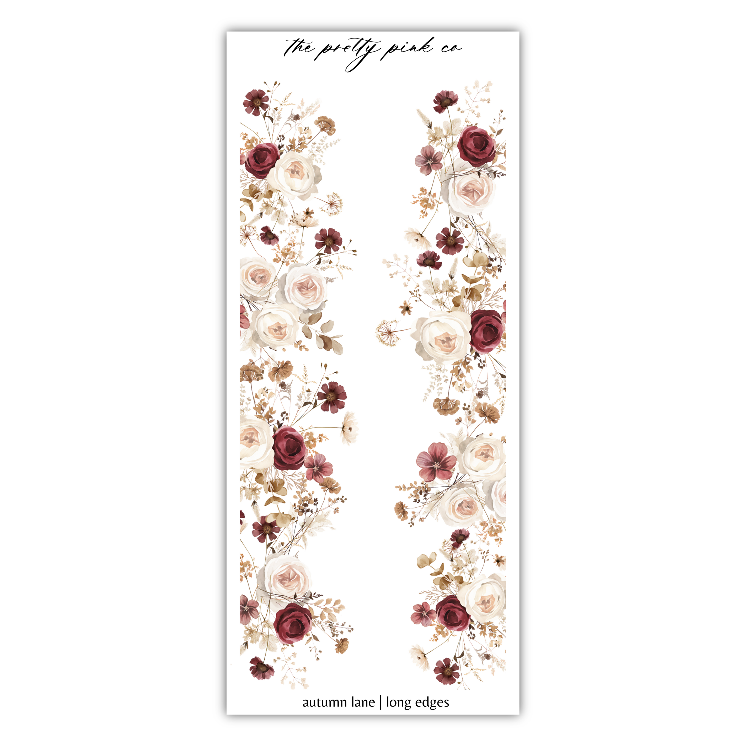 a bookmark with flowers and words on it