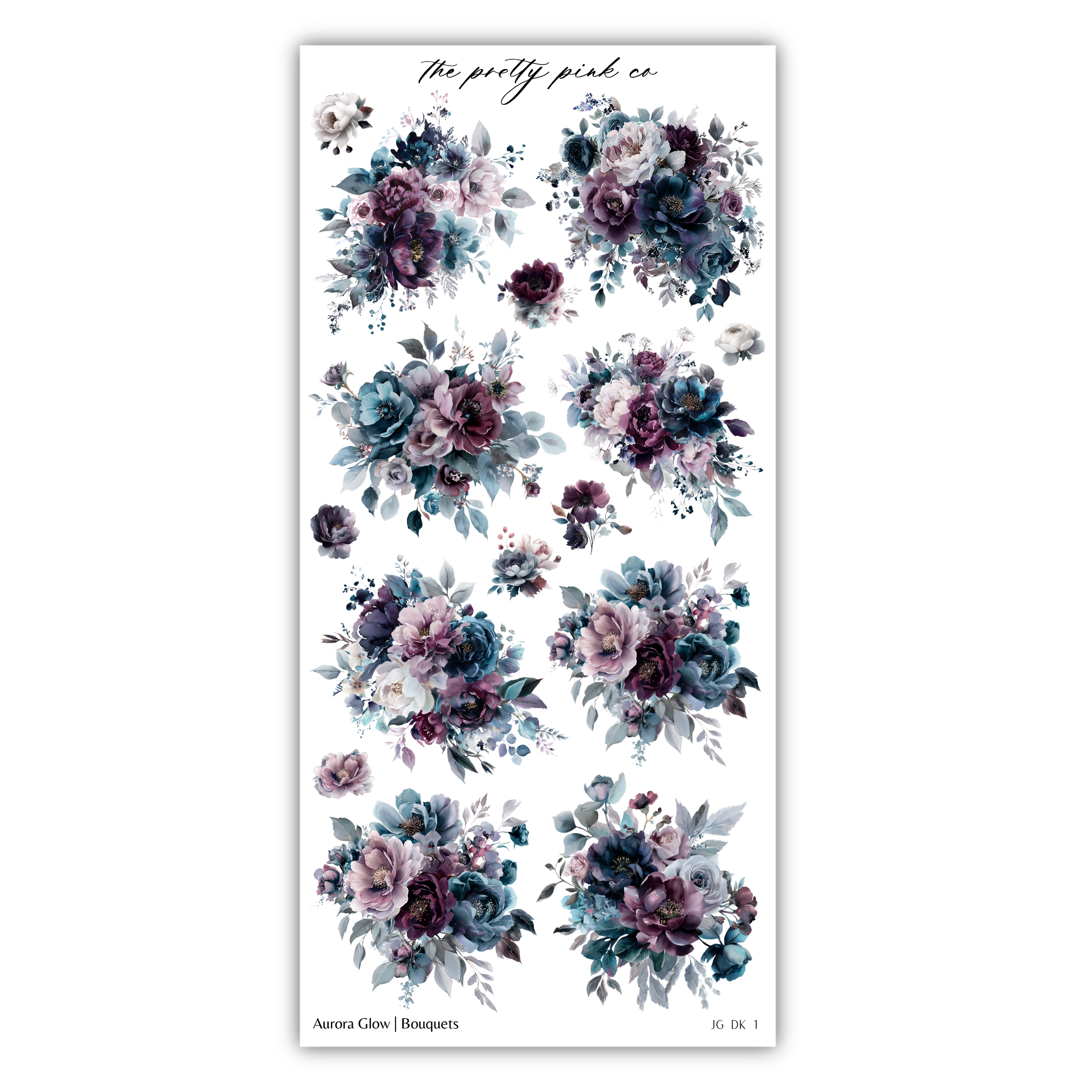 a collection of floral designs, including various types of flowers and foliage, arranged in a visually appealing manner.