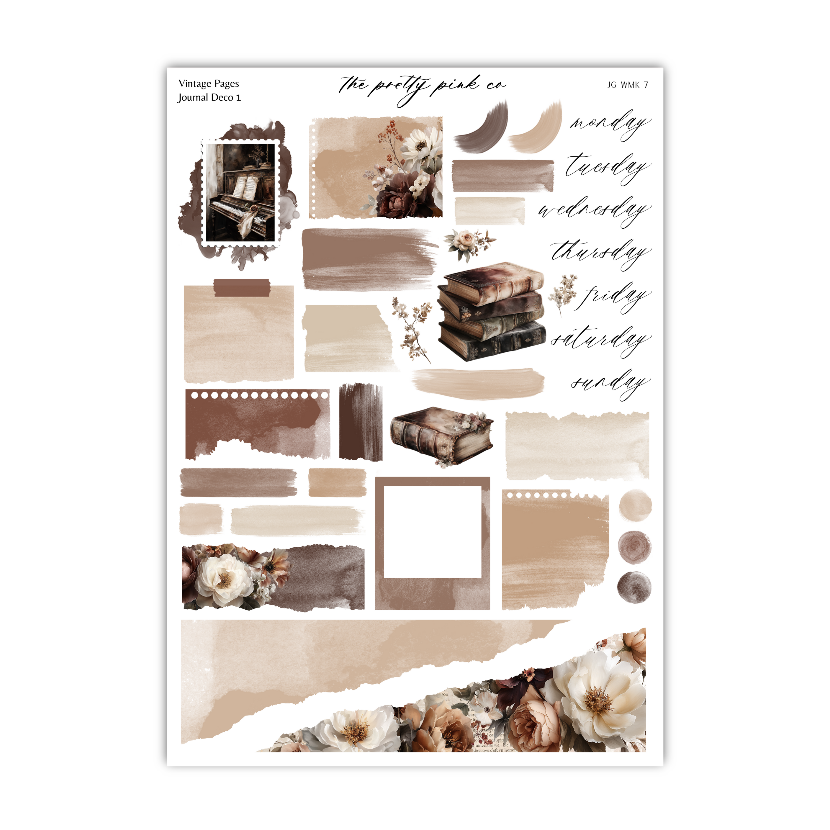 The image is a collage of various elements, including a book, flowers, and other decorative items, arranged in a visually appealing manner.