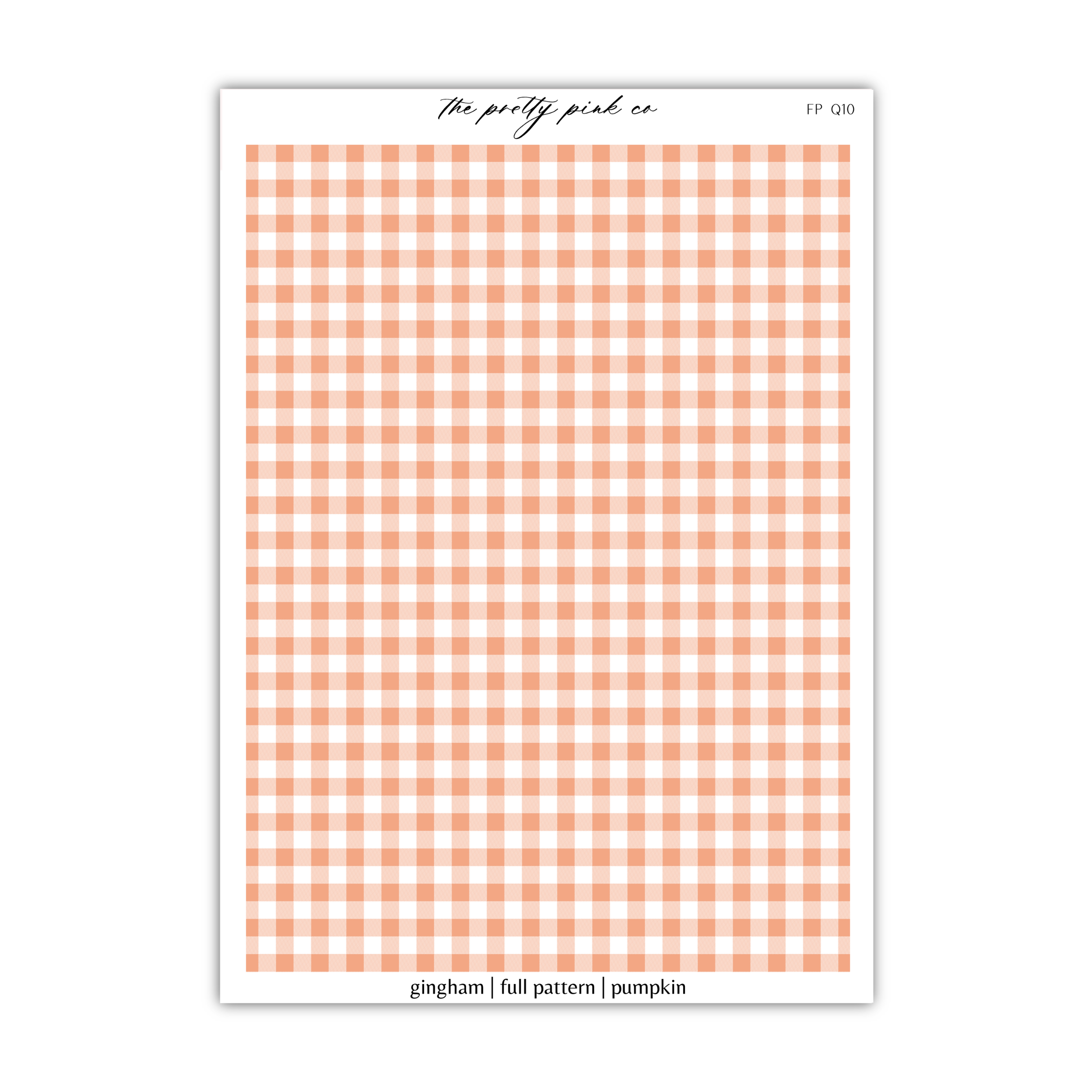 an orange and white gingham checkered pattern