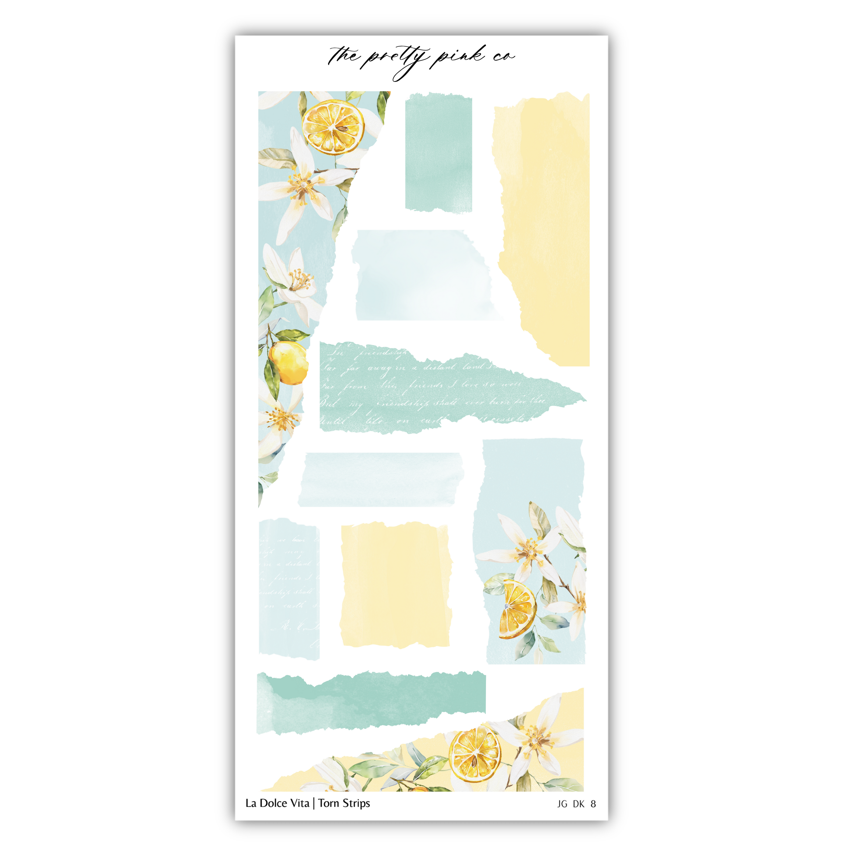 a sticker sheet with yellow flowers on it