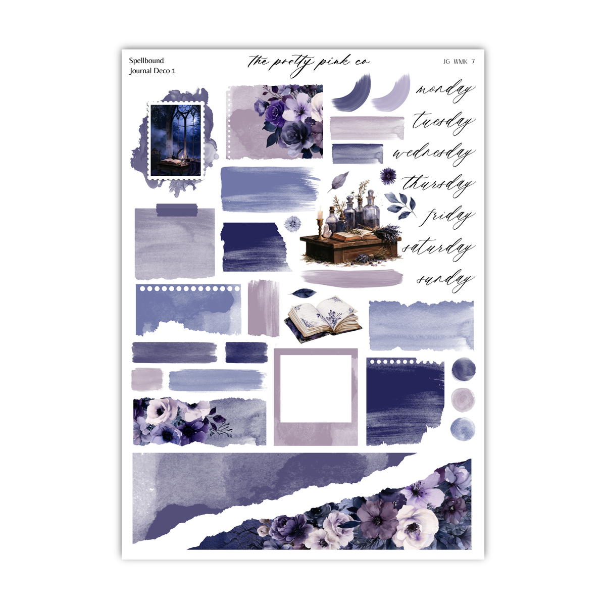 The image is a collection of various artistic elements, including watercolor paintings, floral designs, and text, arranged in a visually appealing manner.