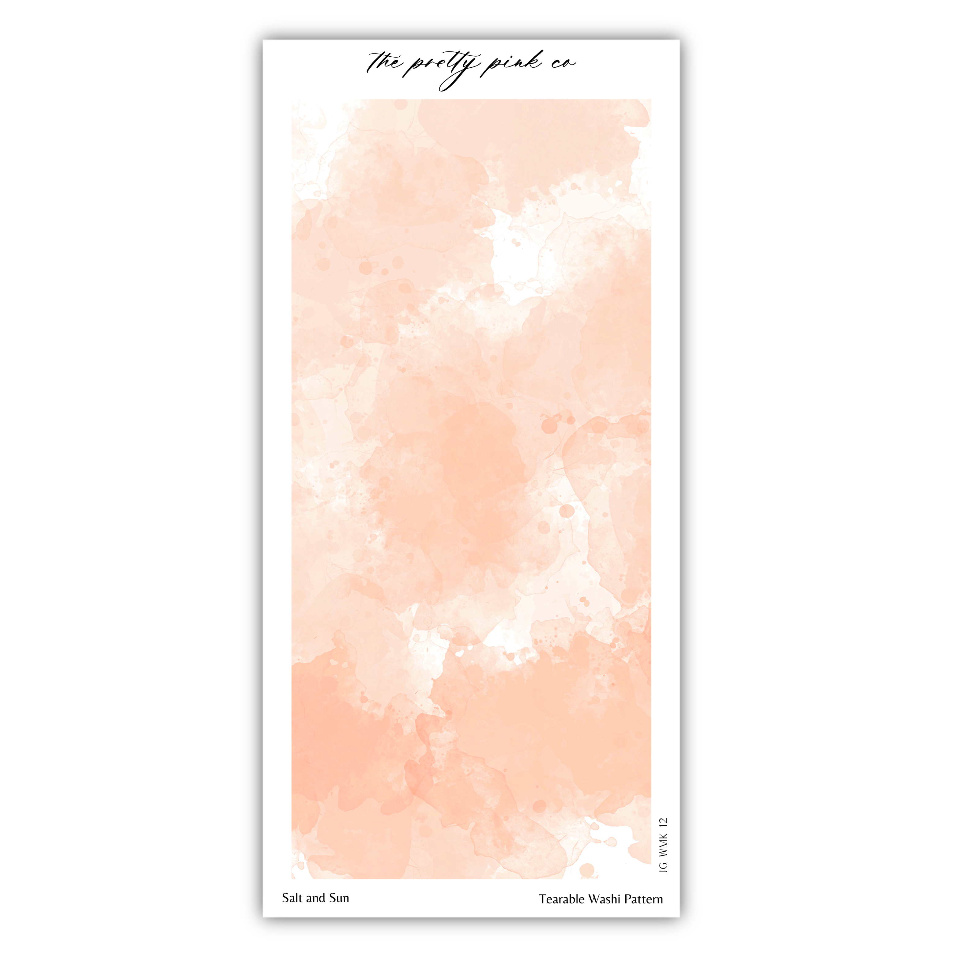 The image is a watercolor painting with a pastel pink and orange color palette. The painting appears to be a decorative piece, possibly used as a wall hanging or a canvas for other artistic projects.
