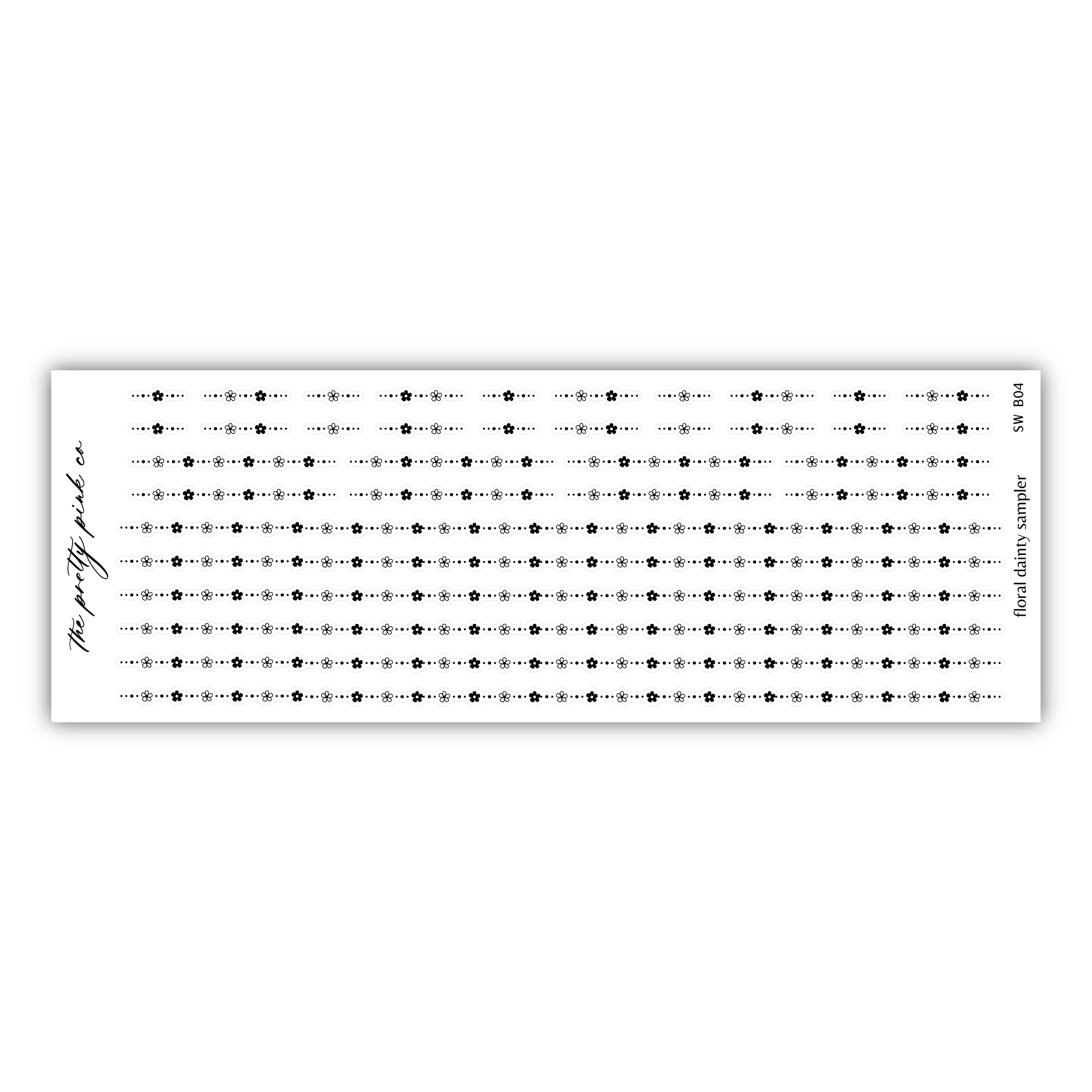 a sheet of white paper with black dots on it