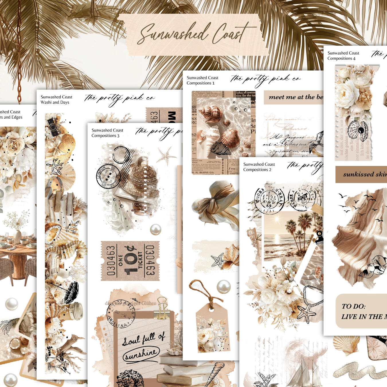 The image is a collage of various images, including text, floral and tropical elements, and other decorative elements, all arranged in a visually appealing manner.