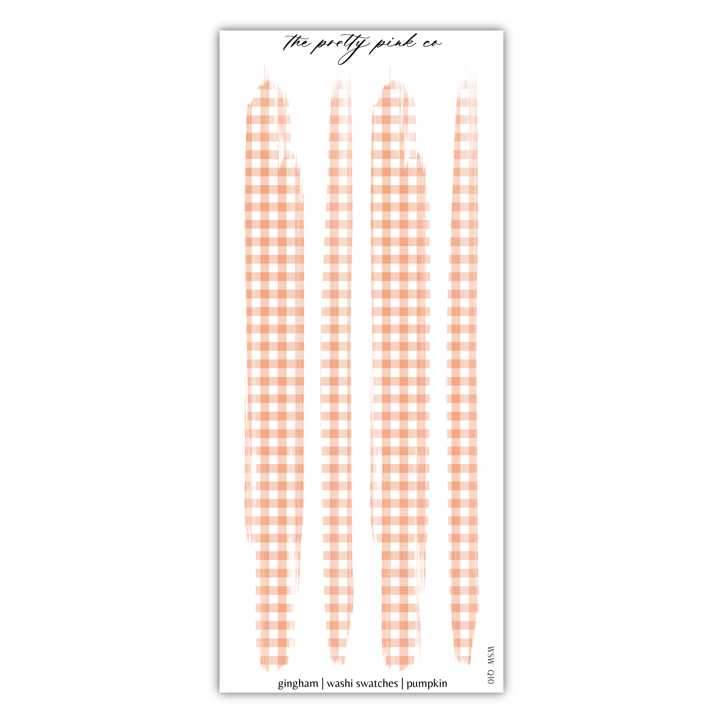 an orange and white checkered pattern sticker