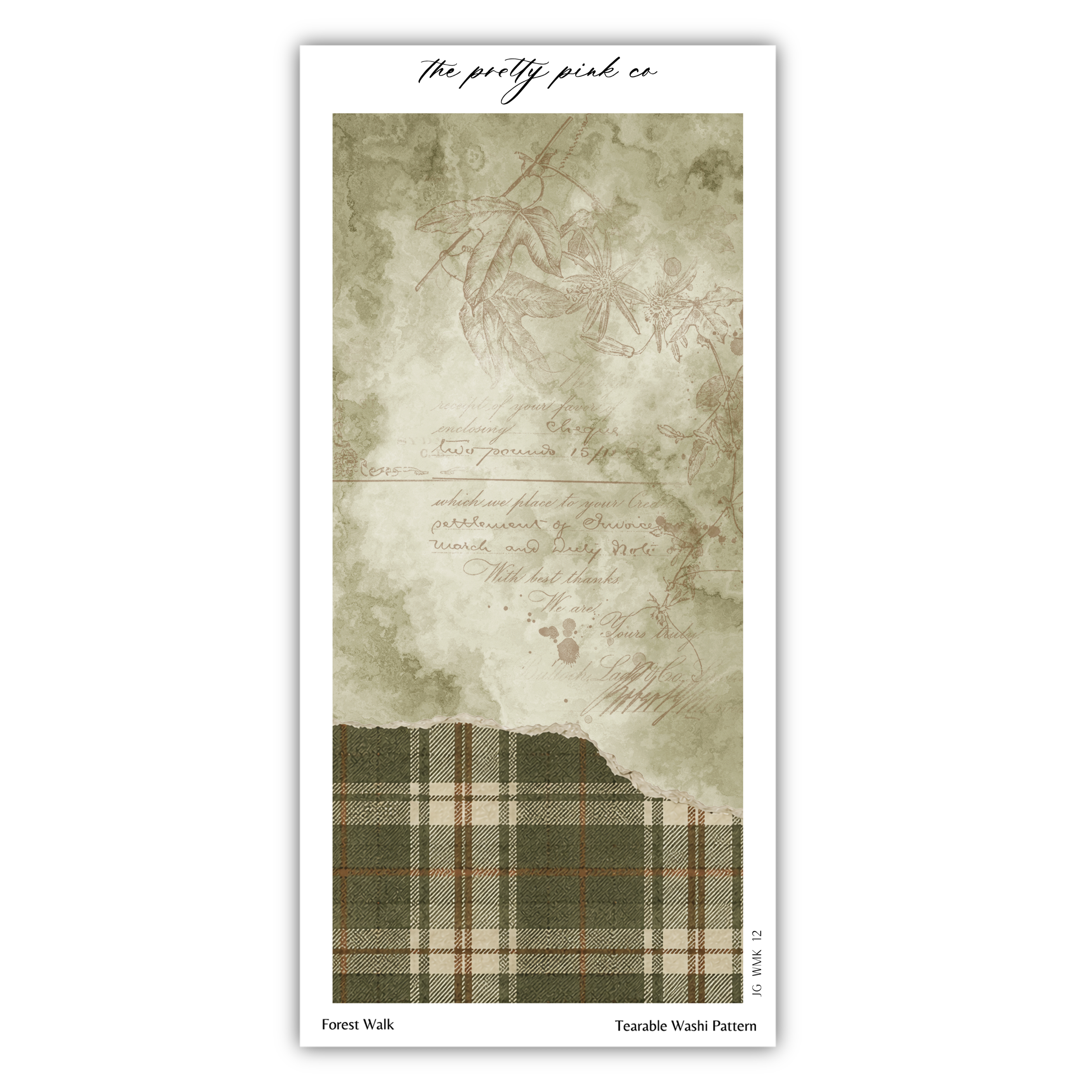 The image is a collage of various elements, including a plaid pattern, handwritten text, and a watercolor-like background.