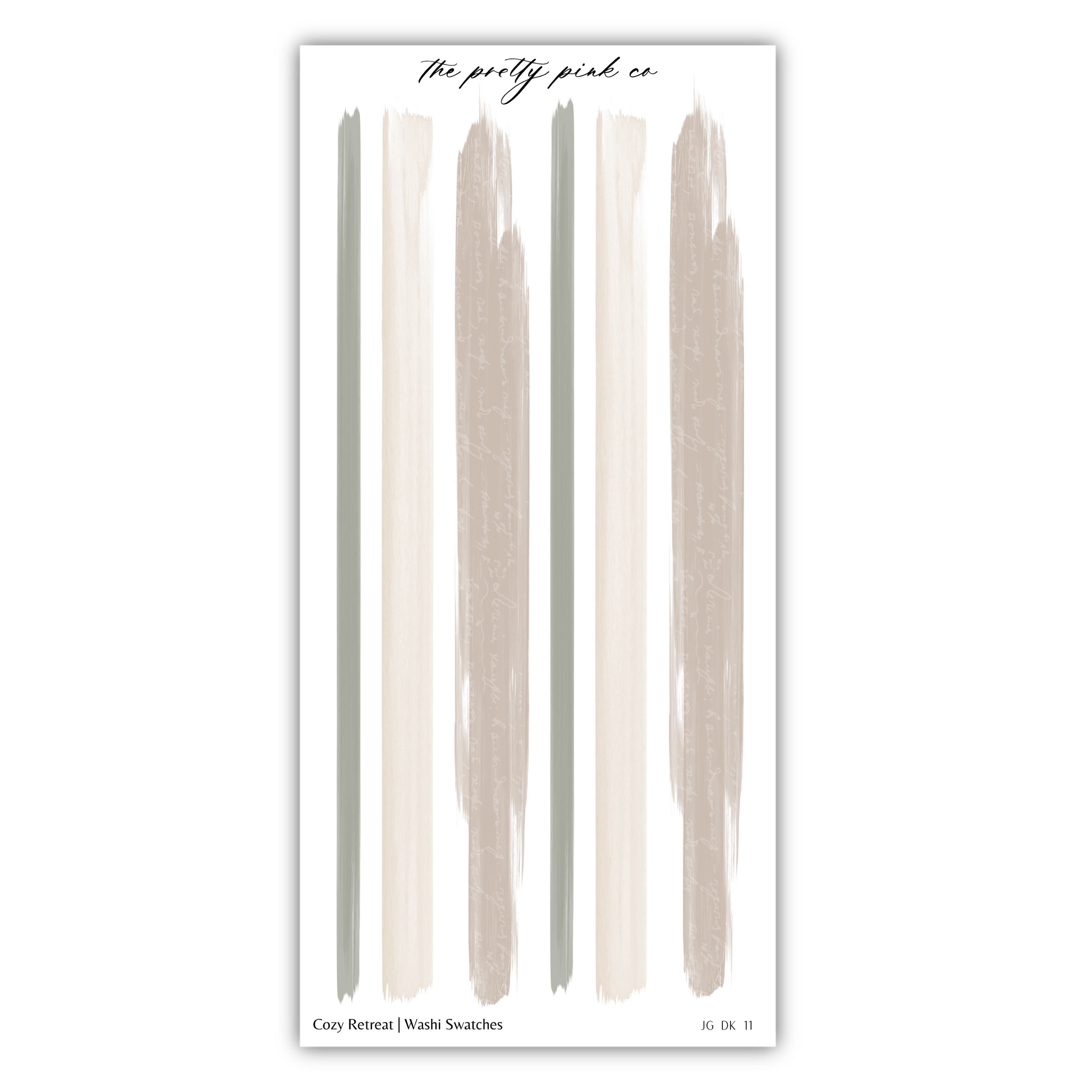 a sheet of paper with a beige and grey stripe pattern