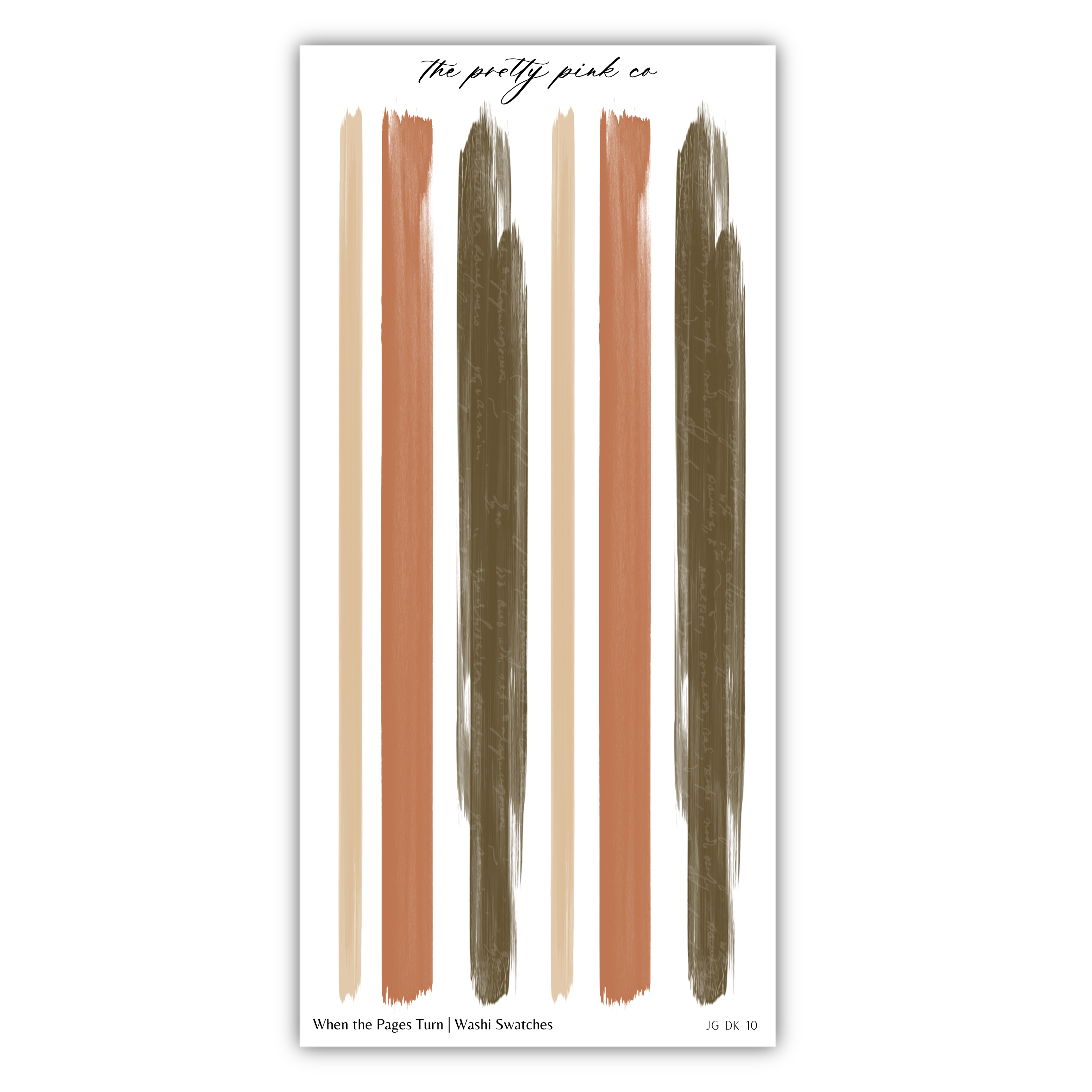 The image is a collage of nine vertical stripes in various colors, including brown, orange, and green, arranged in a grid-like pattern.
