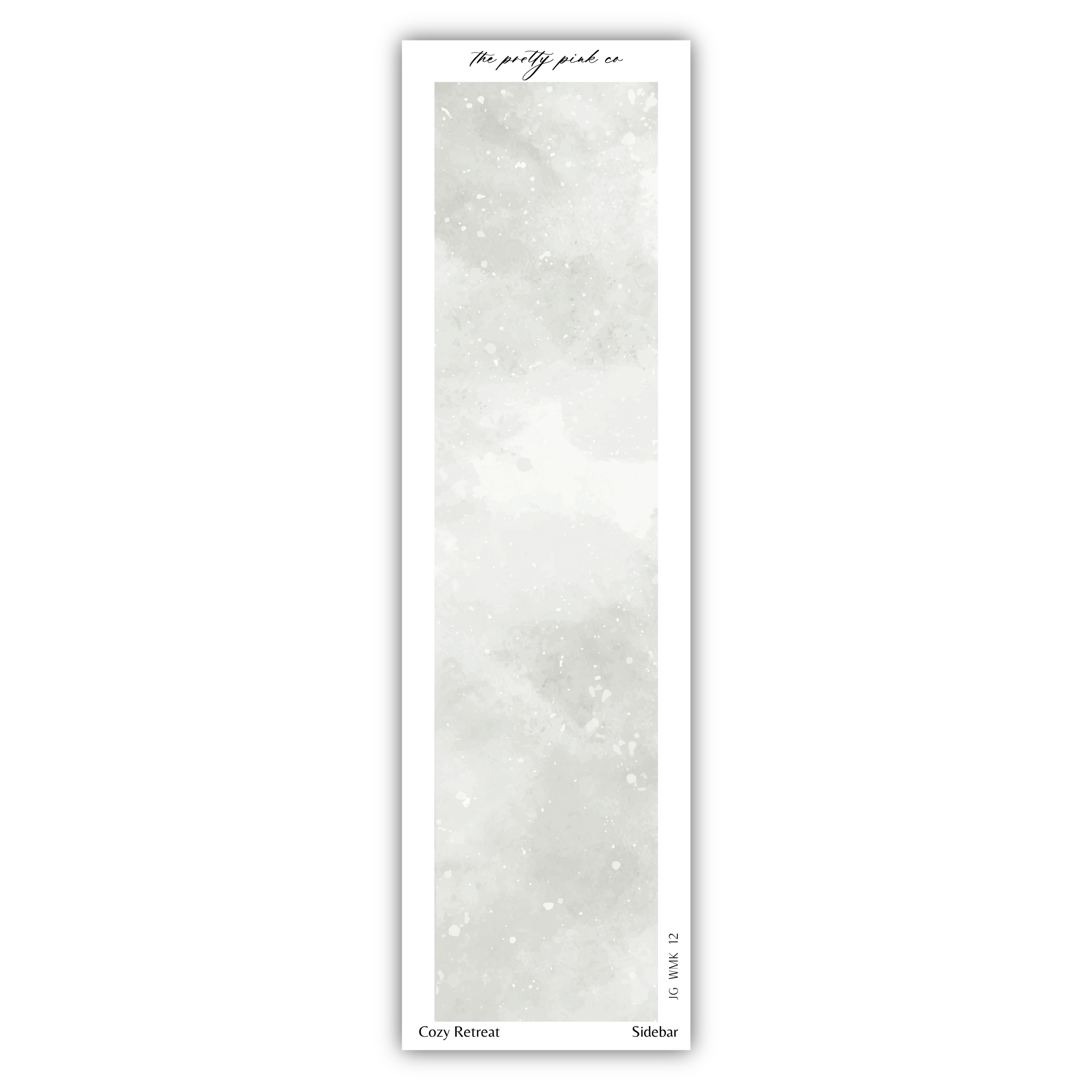 a white bookmark with a white background