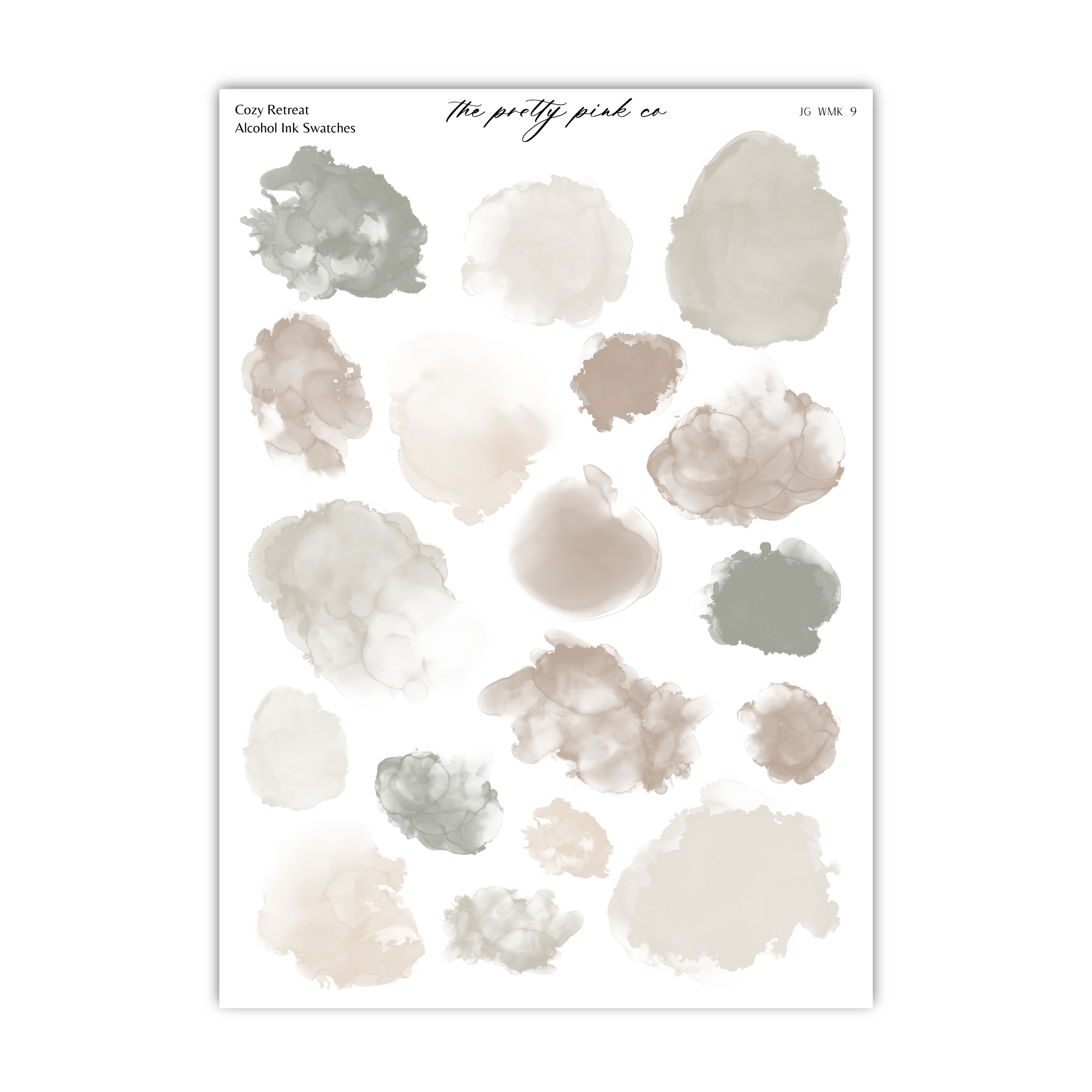 a sheet of watercolor paint with a white background