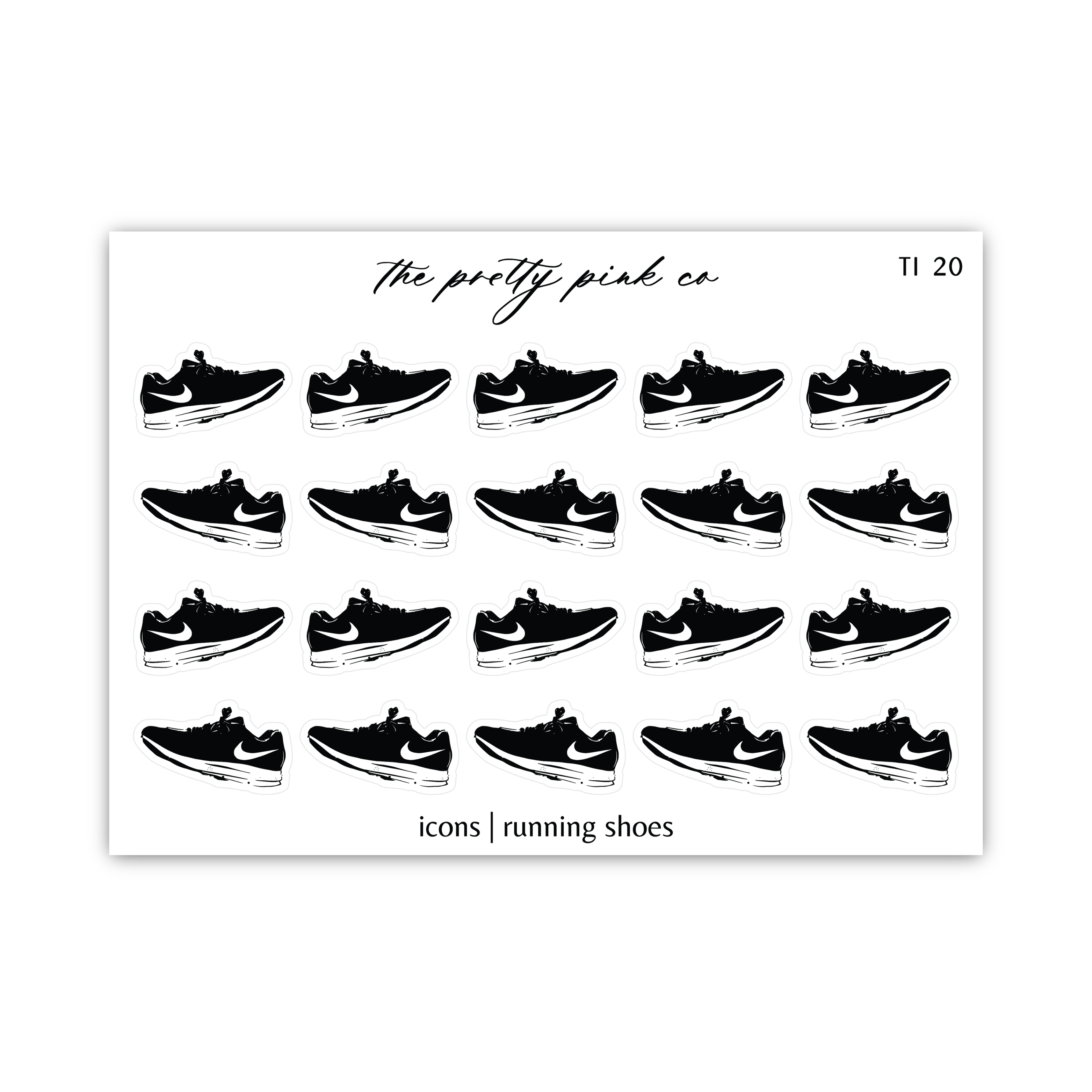 a poster of a pair of shoes in black and white