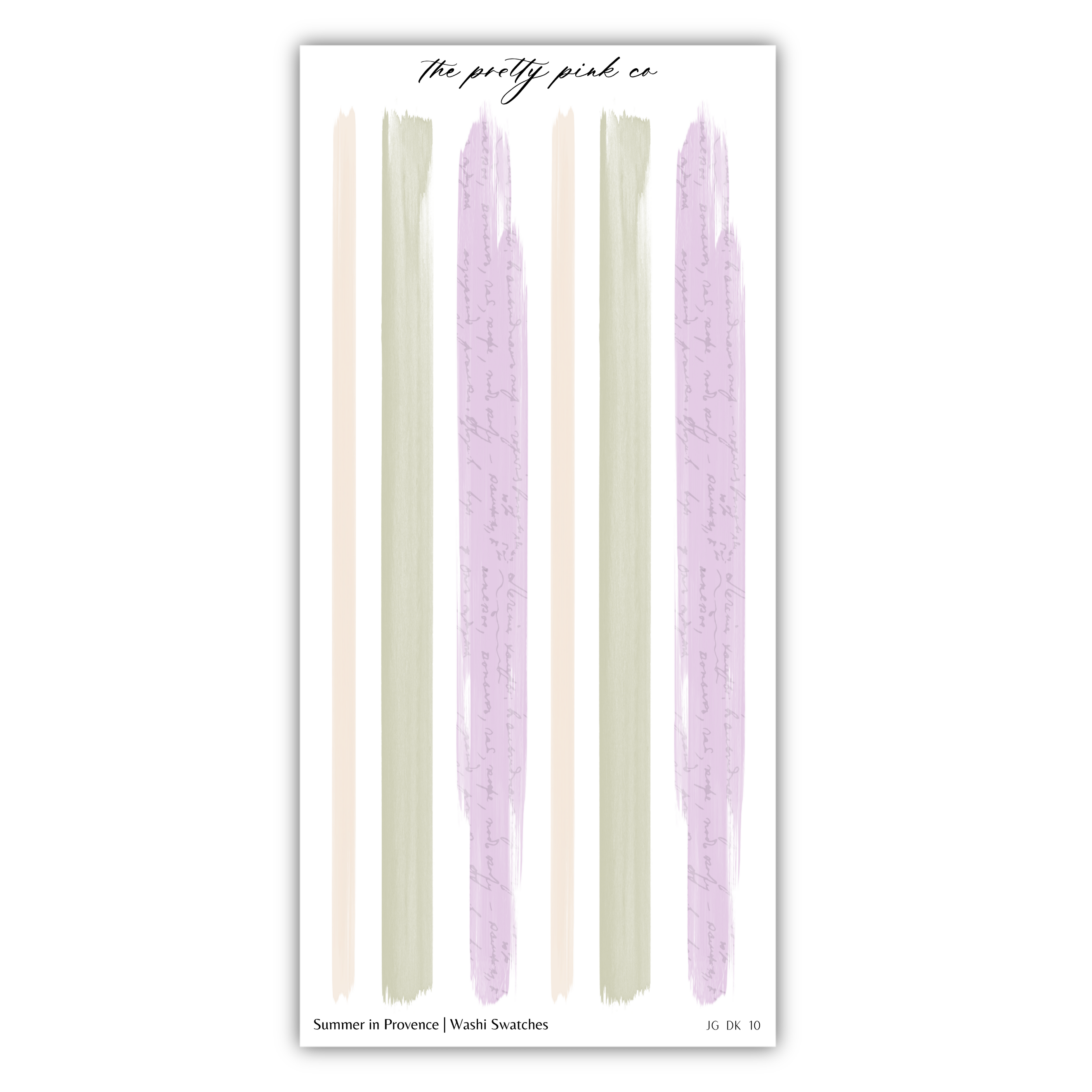 a pink and white striped sticker with the words, the pretty girl in it