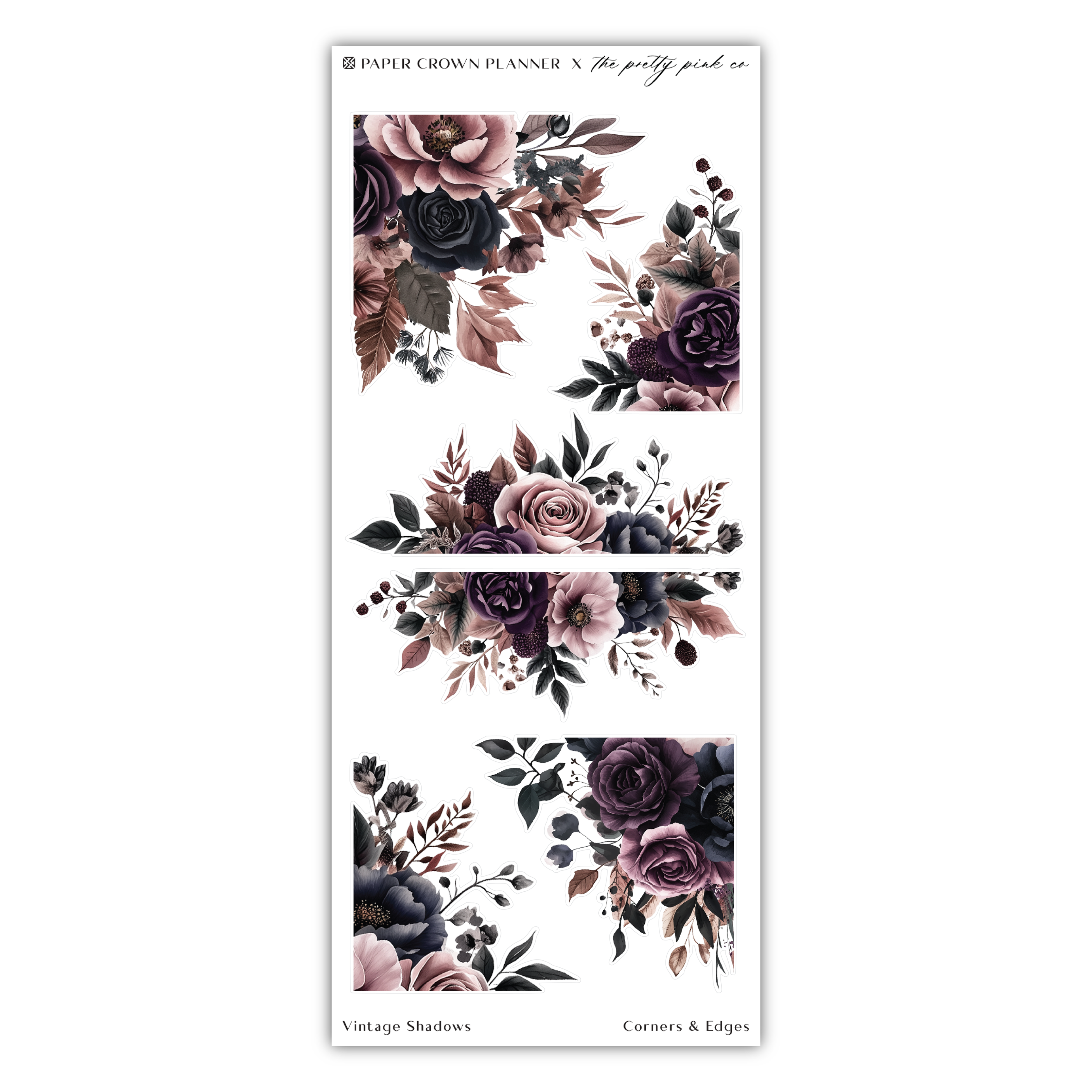 a sticker with flowers and leaves on it