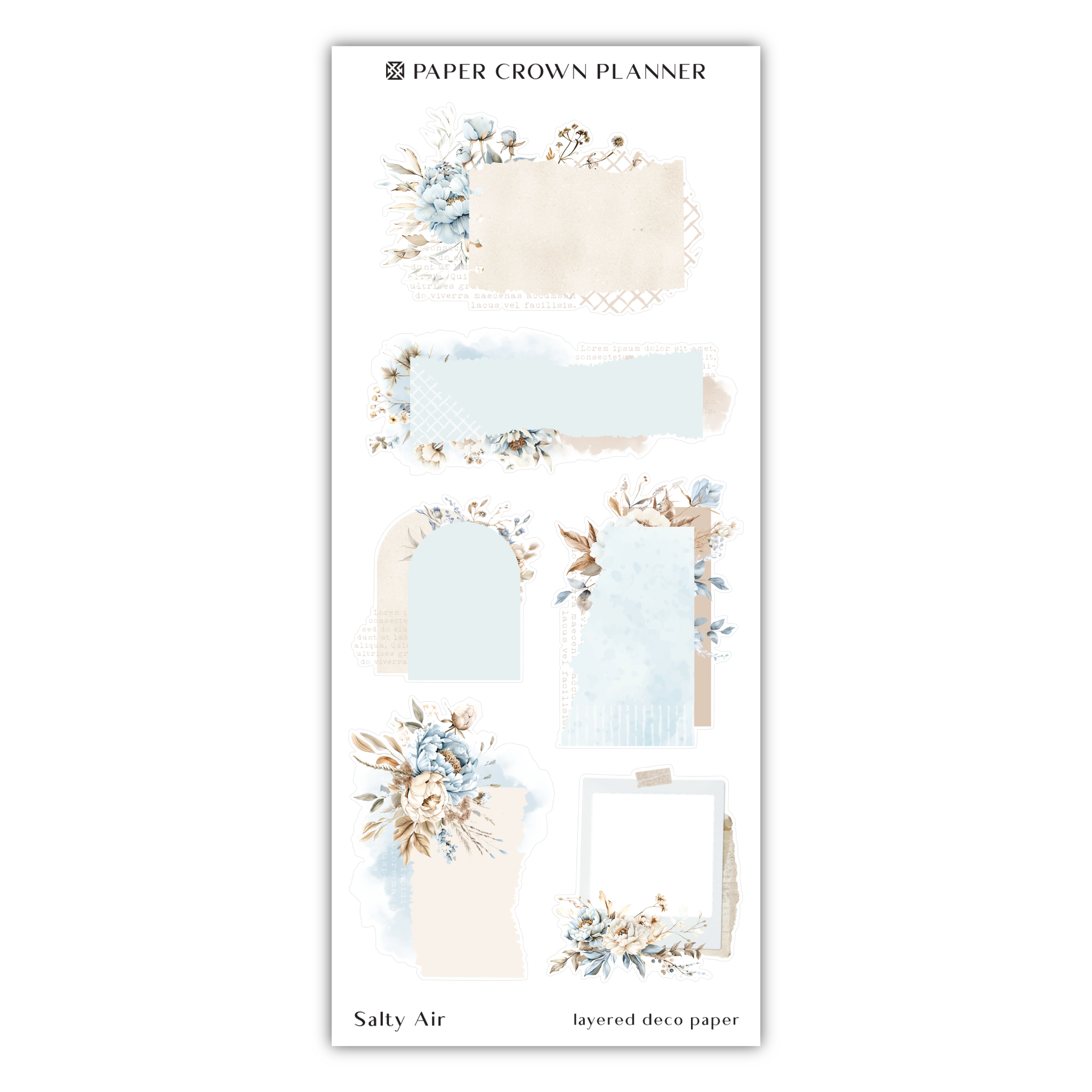 the paper crown planner stickers with flowers