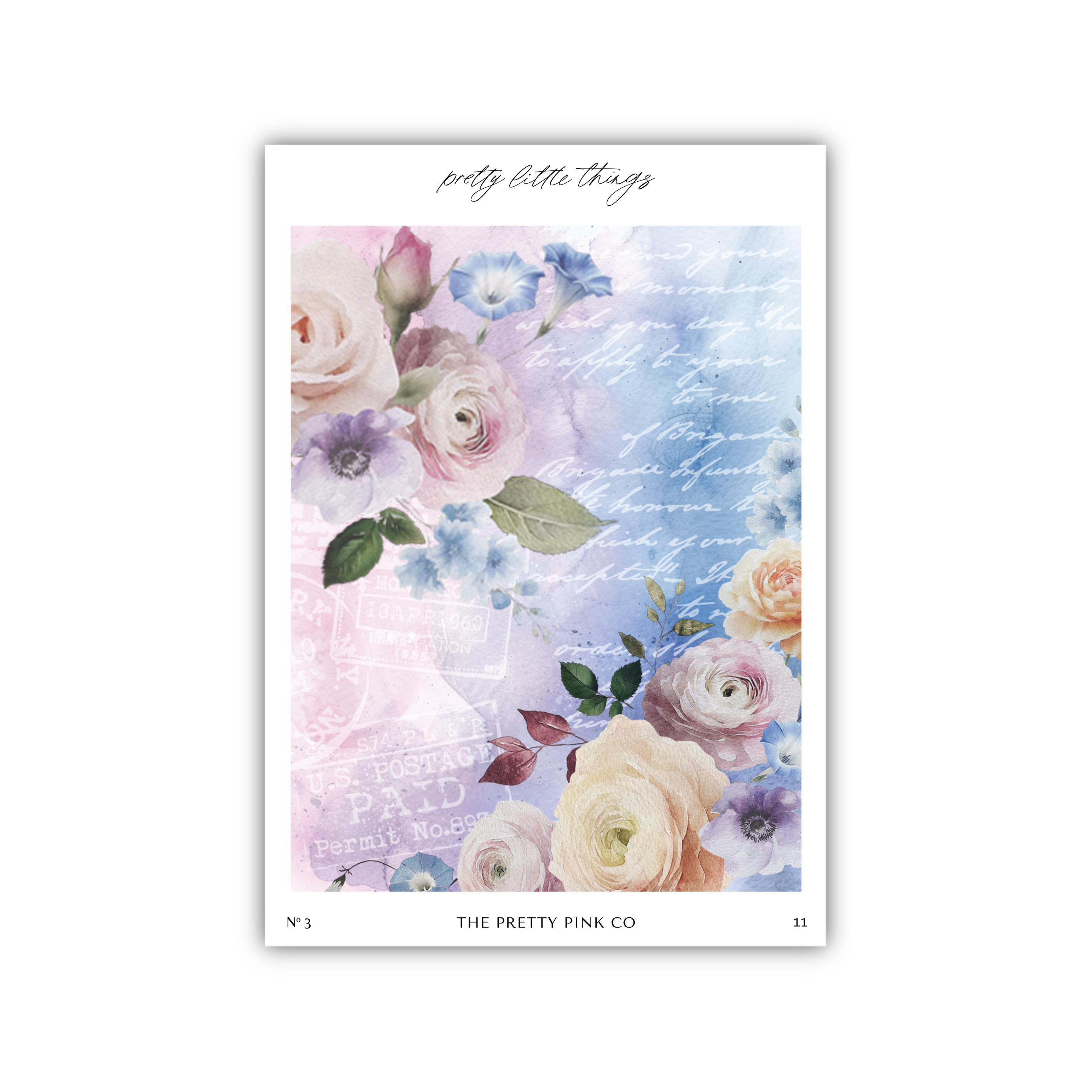 a card with flowers and words on it