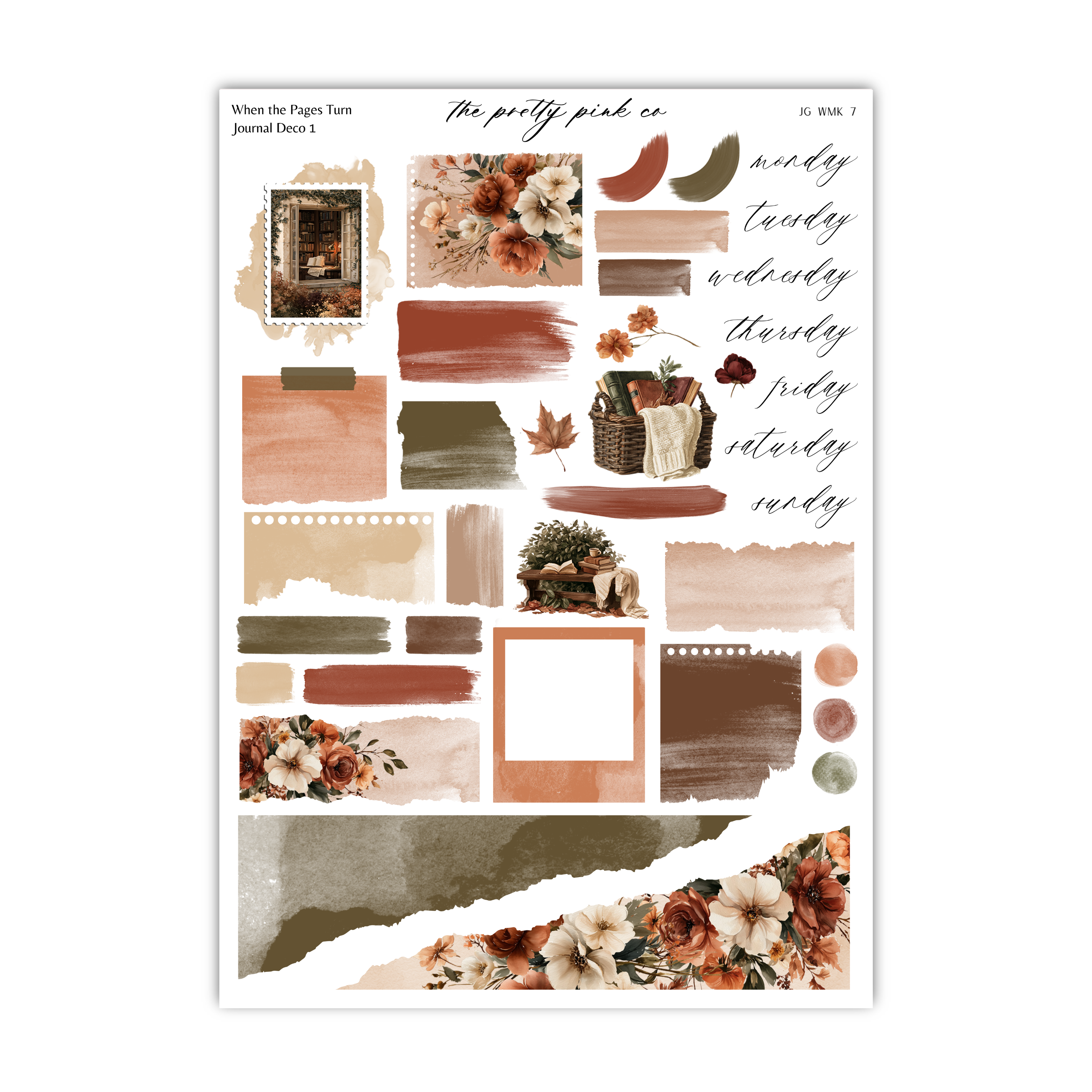 The image is a collage of various elements, including floral designs, abstract shapes, and text, arranged in a visually appealing manner.