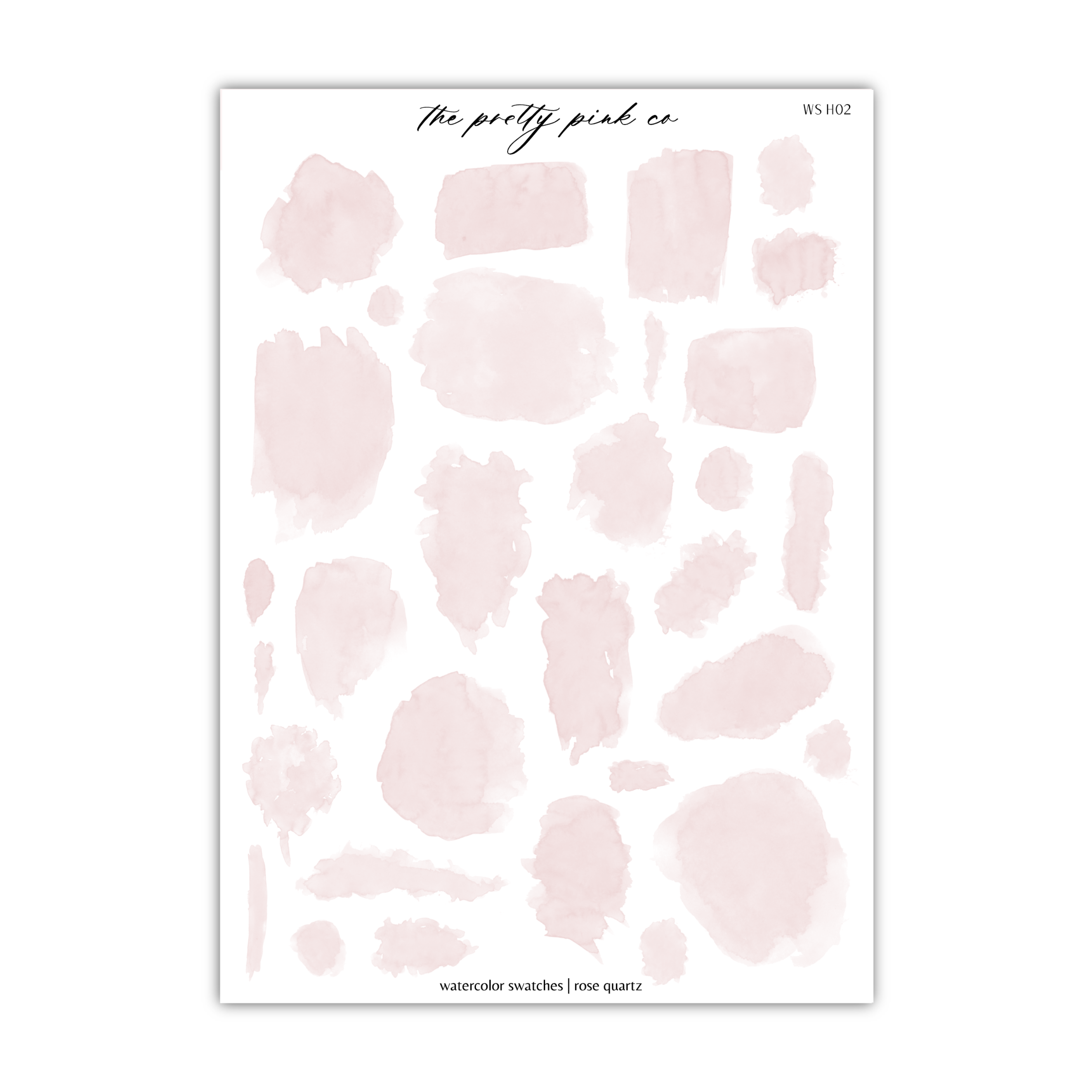 a sheet of pink watercolor paint on a white background