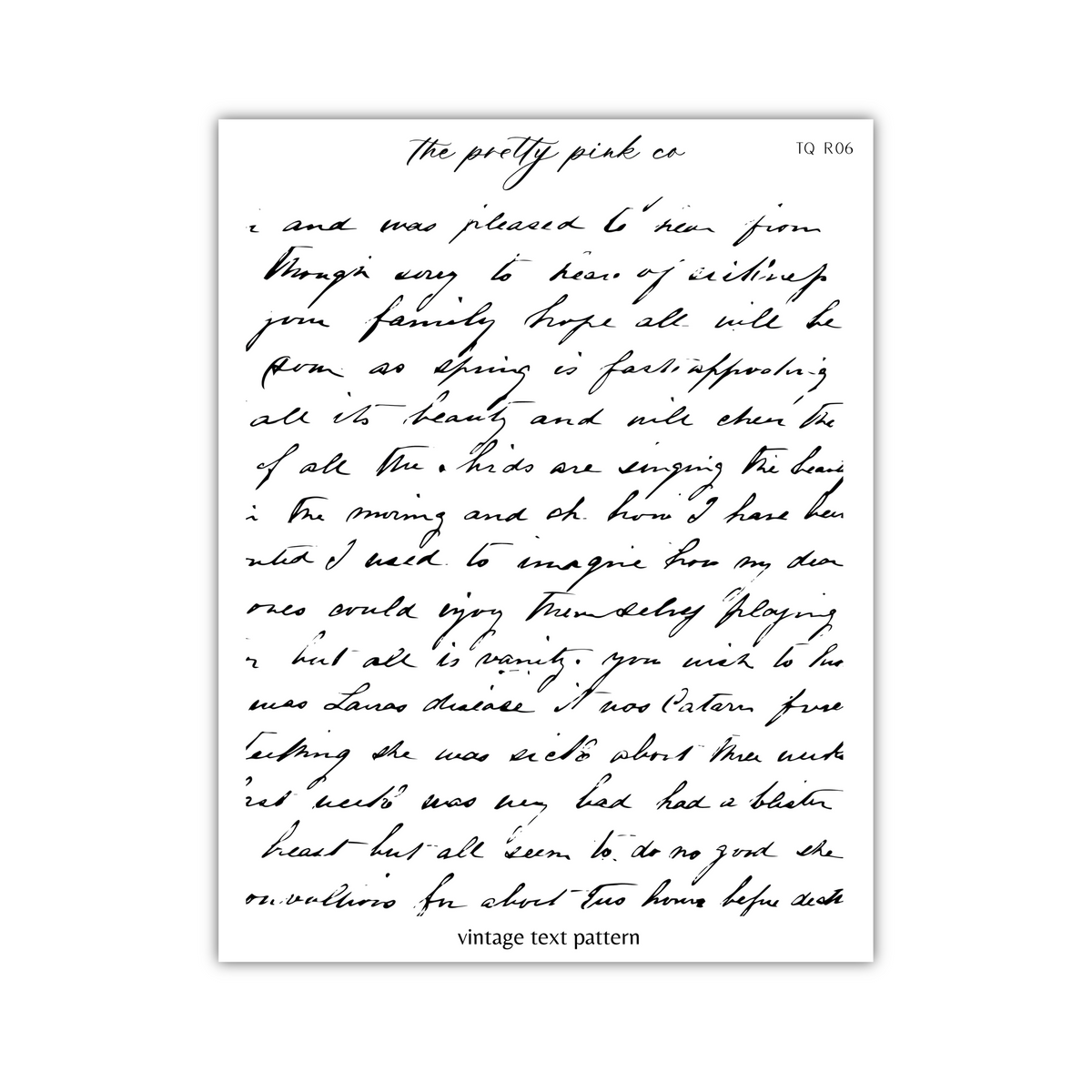 Vintage Text Patterns Vintage Text Pattern