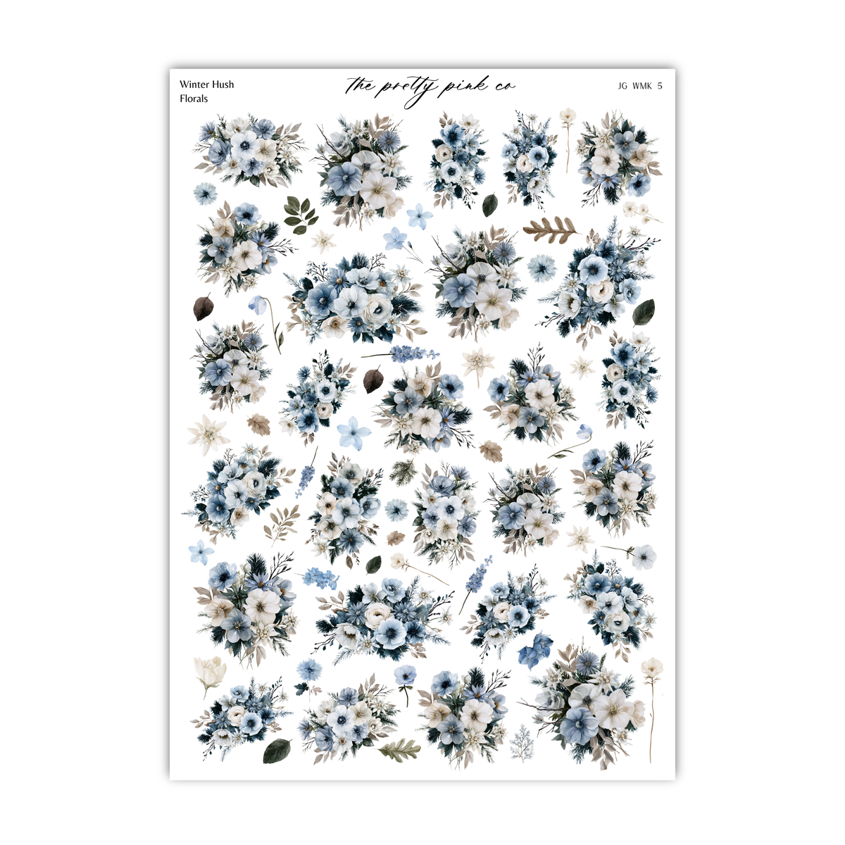 a collection of various floral arrangements and botanical elements, including different types of flowers, leaves, and other natural elements. The image does not contain any text or specific details about the content, and it does not depict a single object or scene.