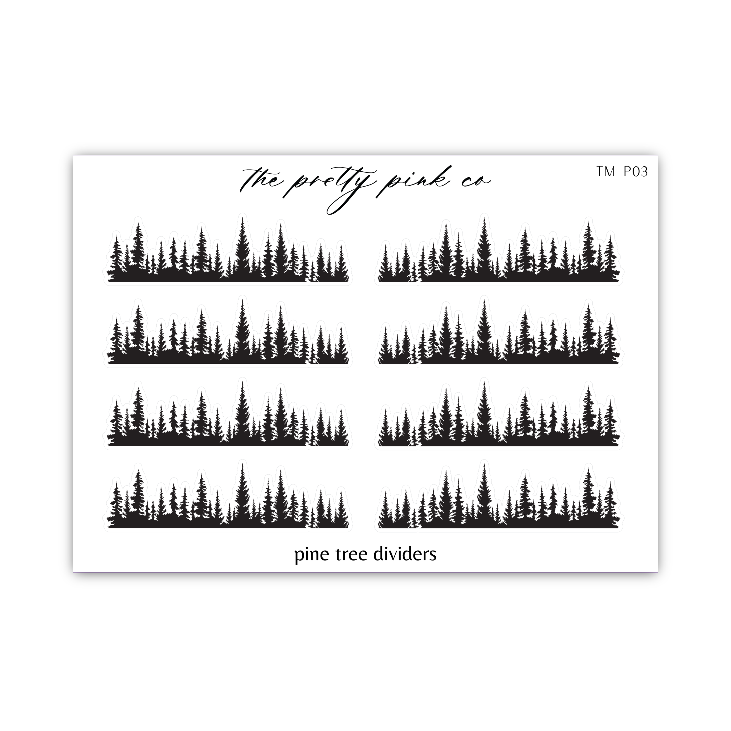 pine trees on a white background with the words pine trees on it