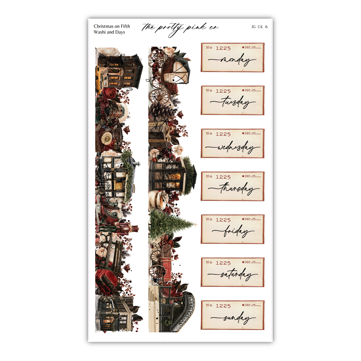 The image is a collage of various Christmas-themed images, including buildings, trees, and other festive elements. The collage is organized into a grid format, with each image labeled with a specific day of the week. The collage is not a single image but a collection of individual images that come together to create a larger, cohesive visual representation of the Christmas season.