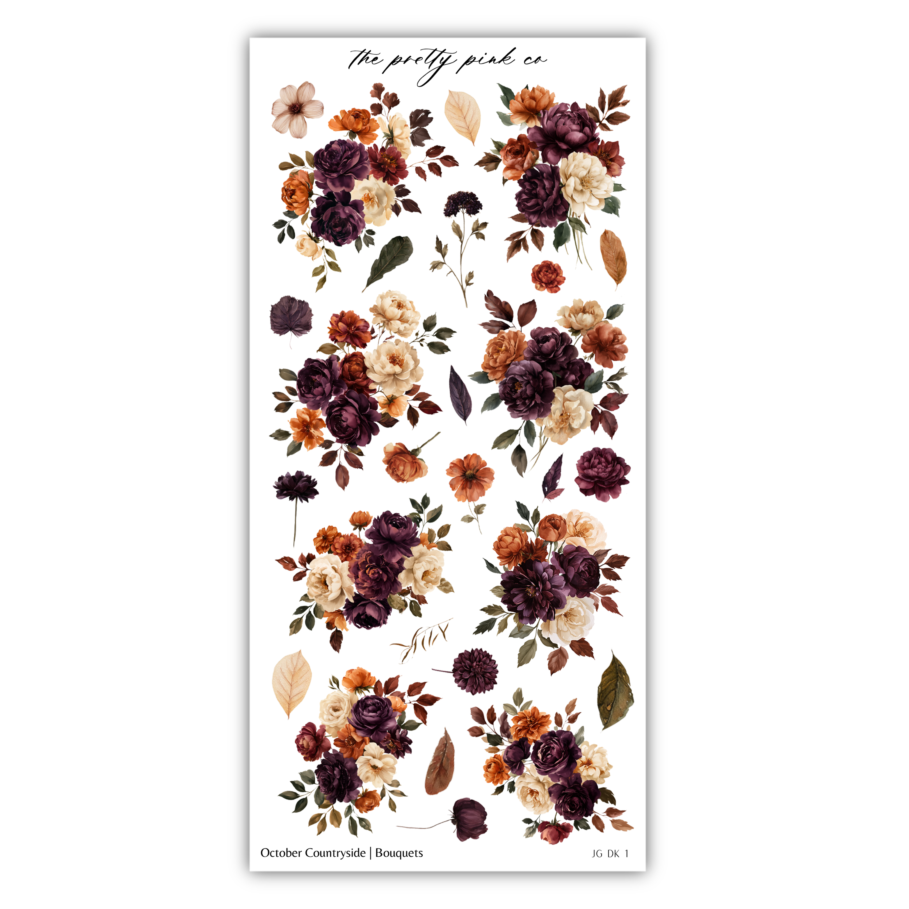 The image is a collage of various floral arrangements and leaves, featuring a variety of colors and textures.