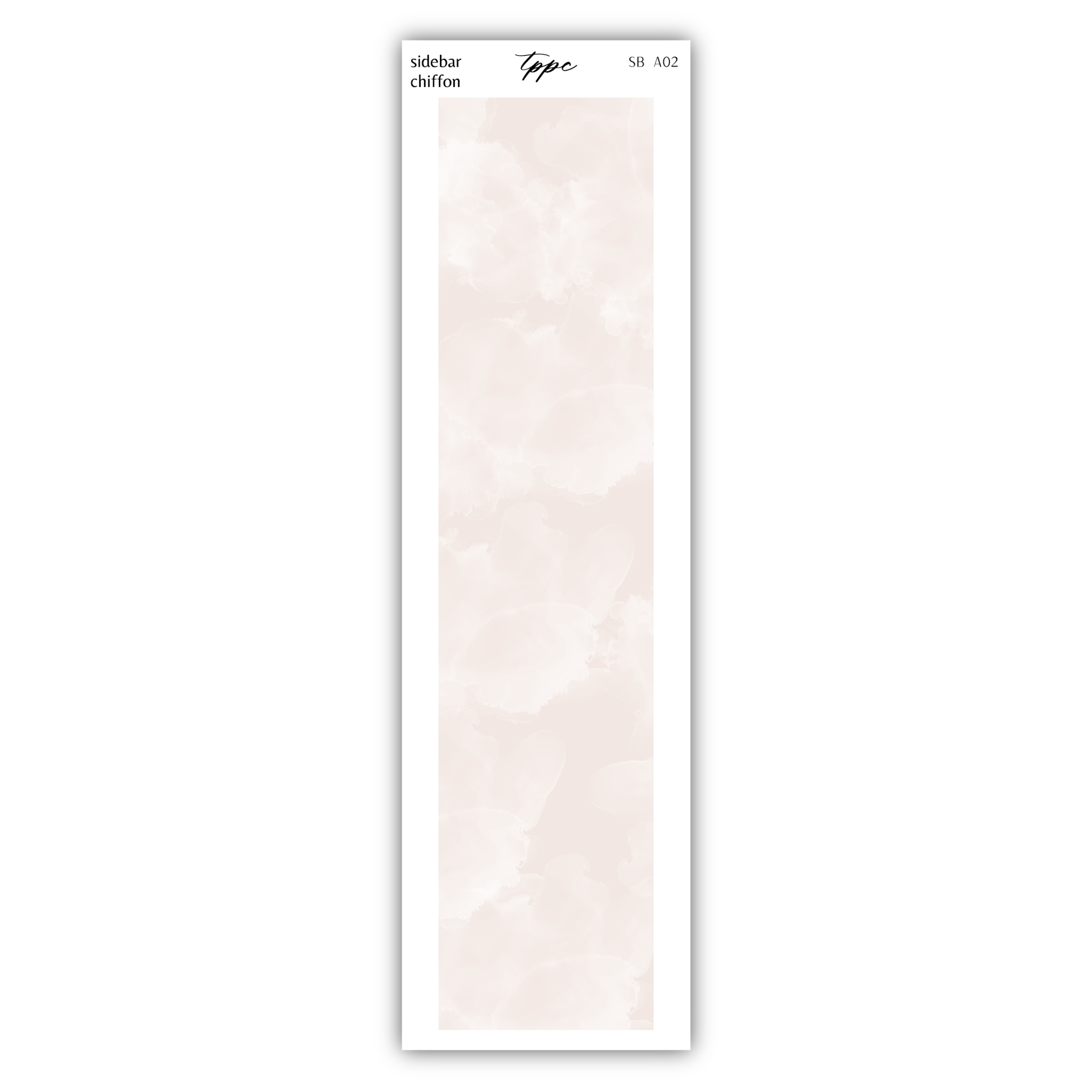 a white bookmark with a white background