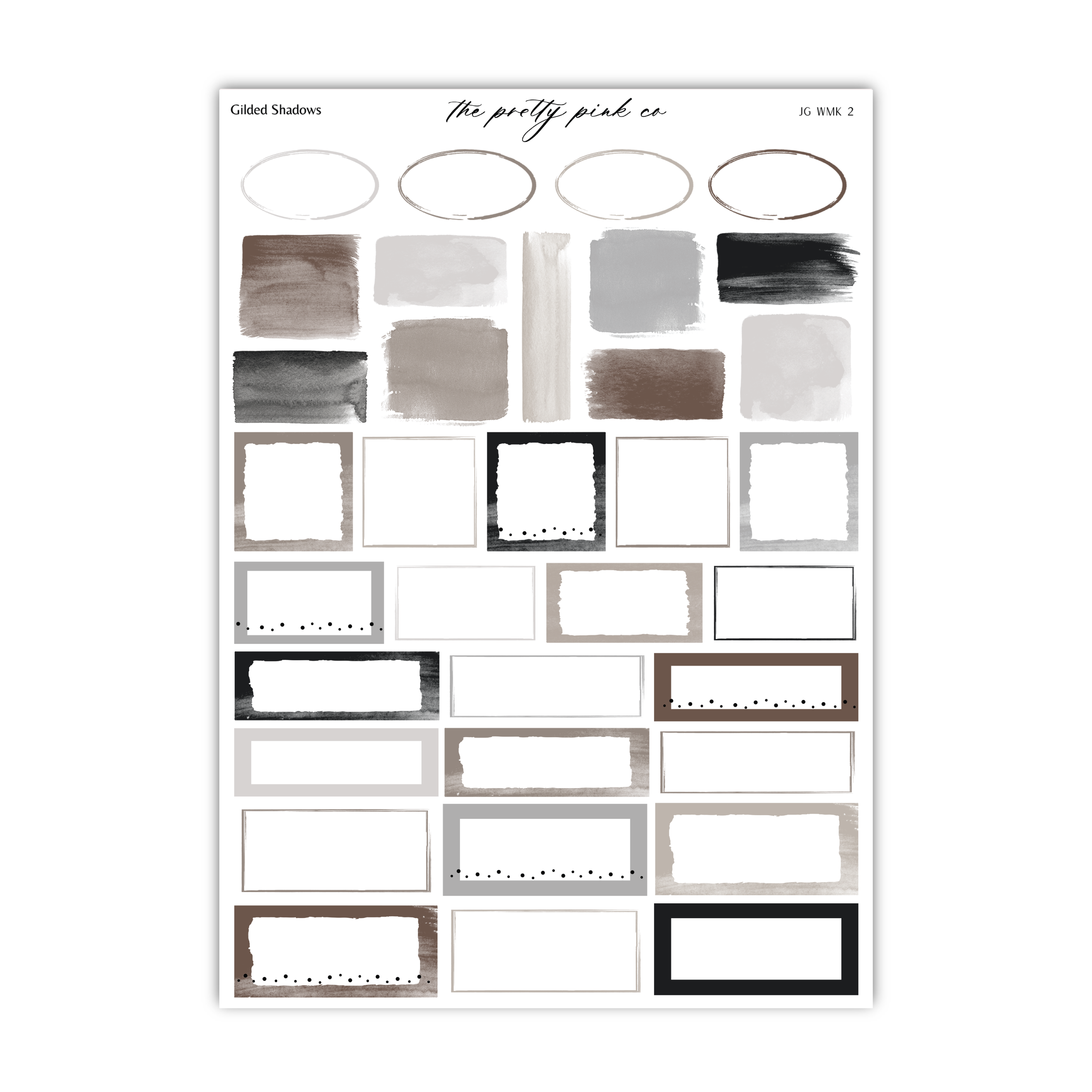 a collection of various shapes and patterns, including circles, rectangles, and squares, arranged in a grid-like layout.