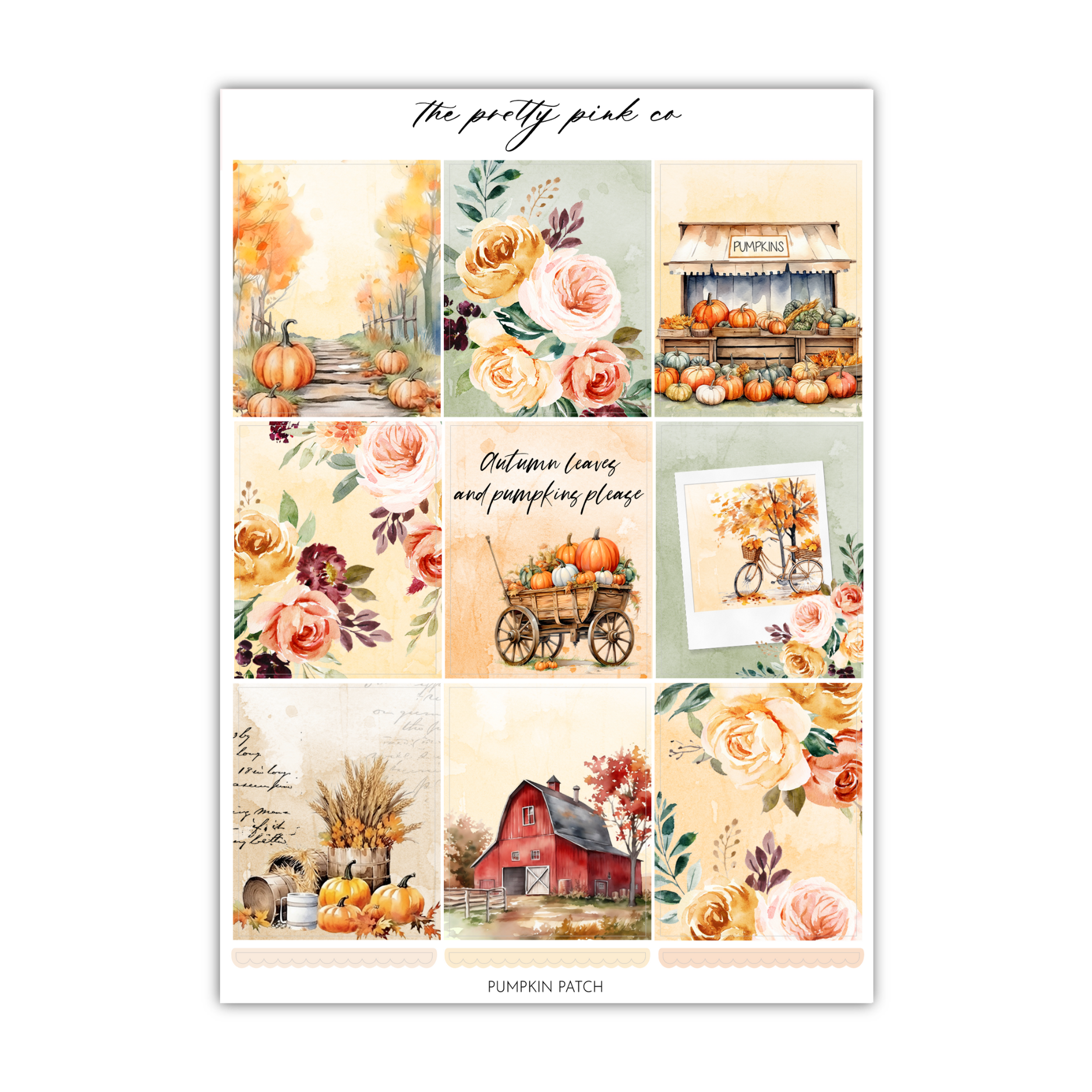 Pumpkin Patch  Mini Weekly Planner Stickers Kit – River & Ink