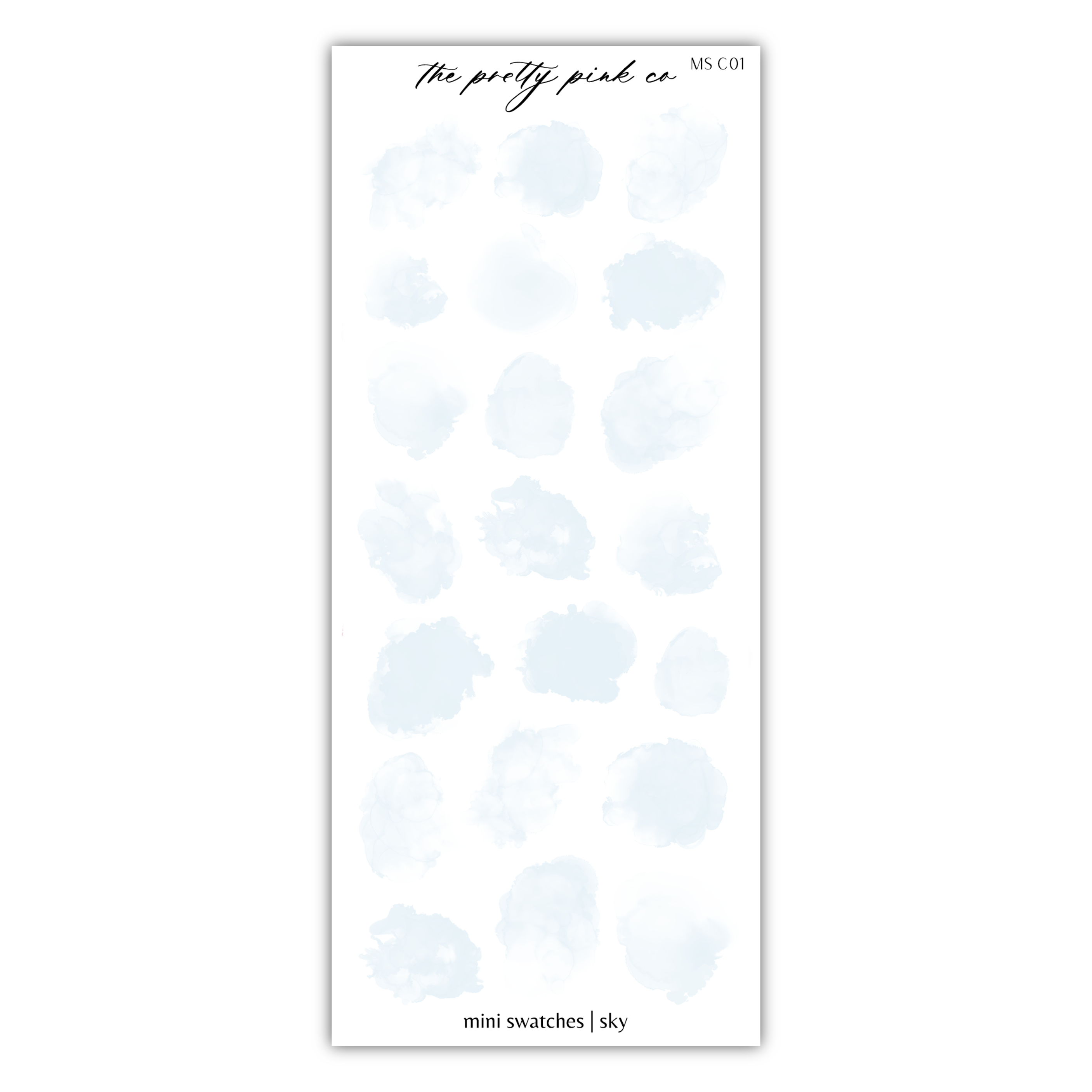 a white and blue watercolor spot pattern on a white background