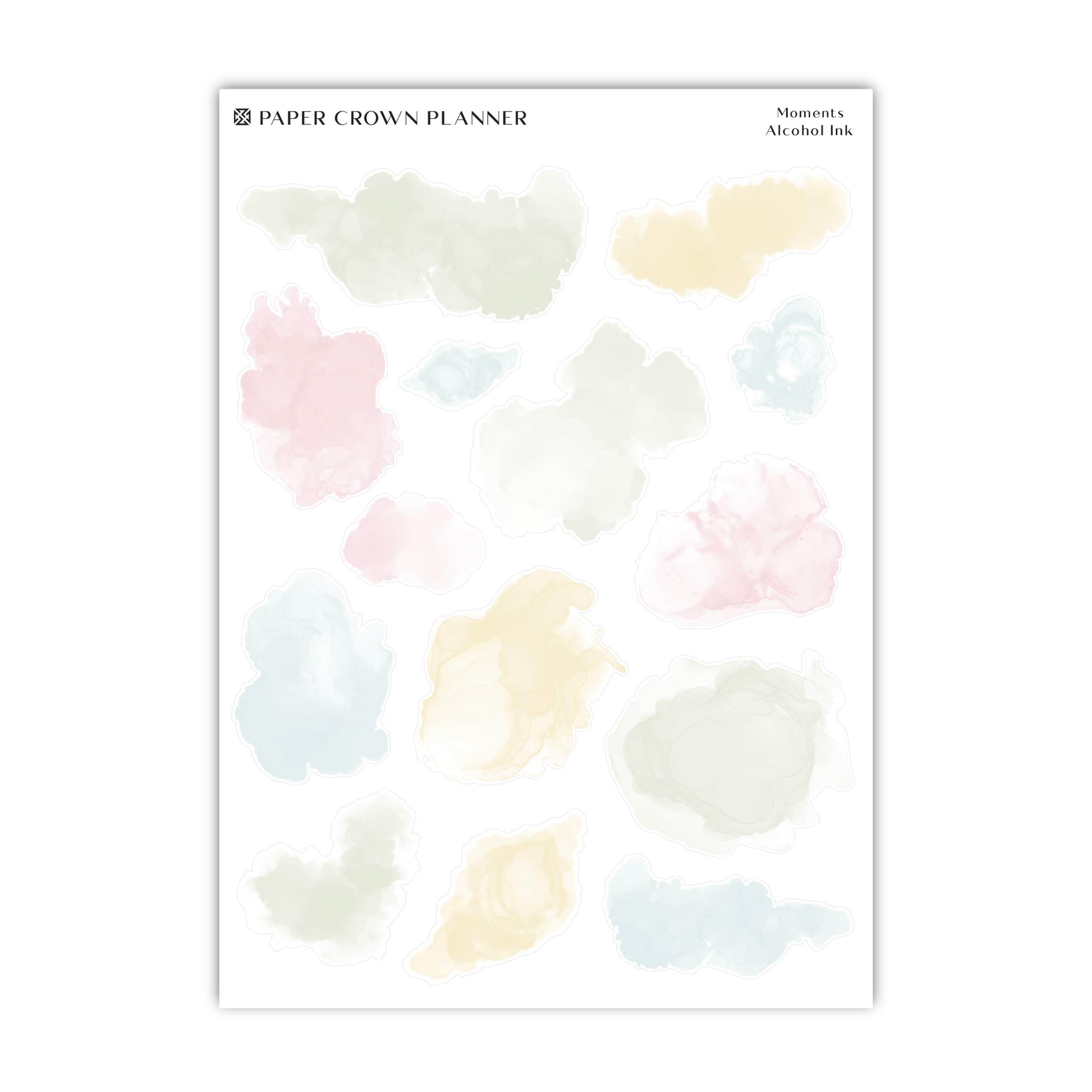 a paper crown planner with pastel colors