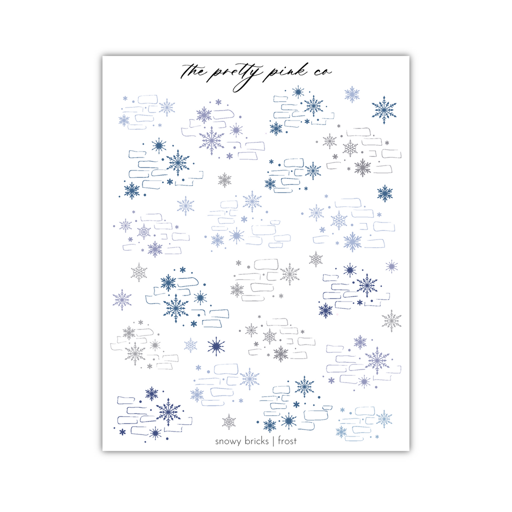 a poster with snow flakes on it