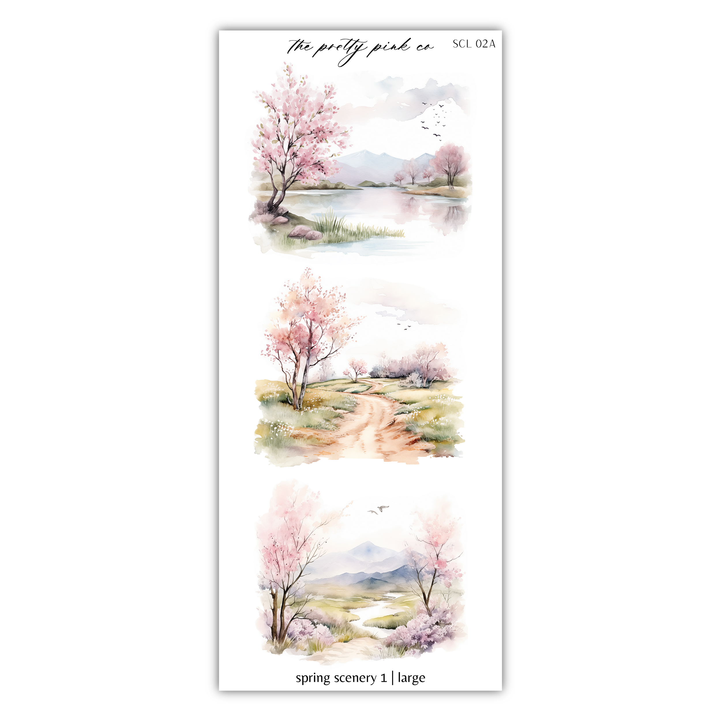 a watercolor painting of trees and a river