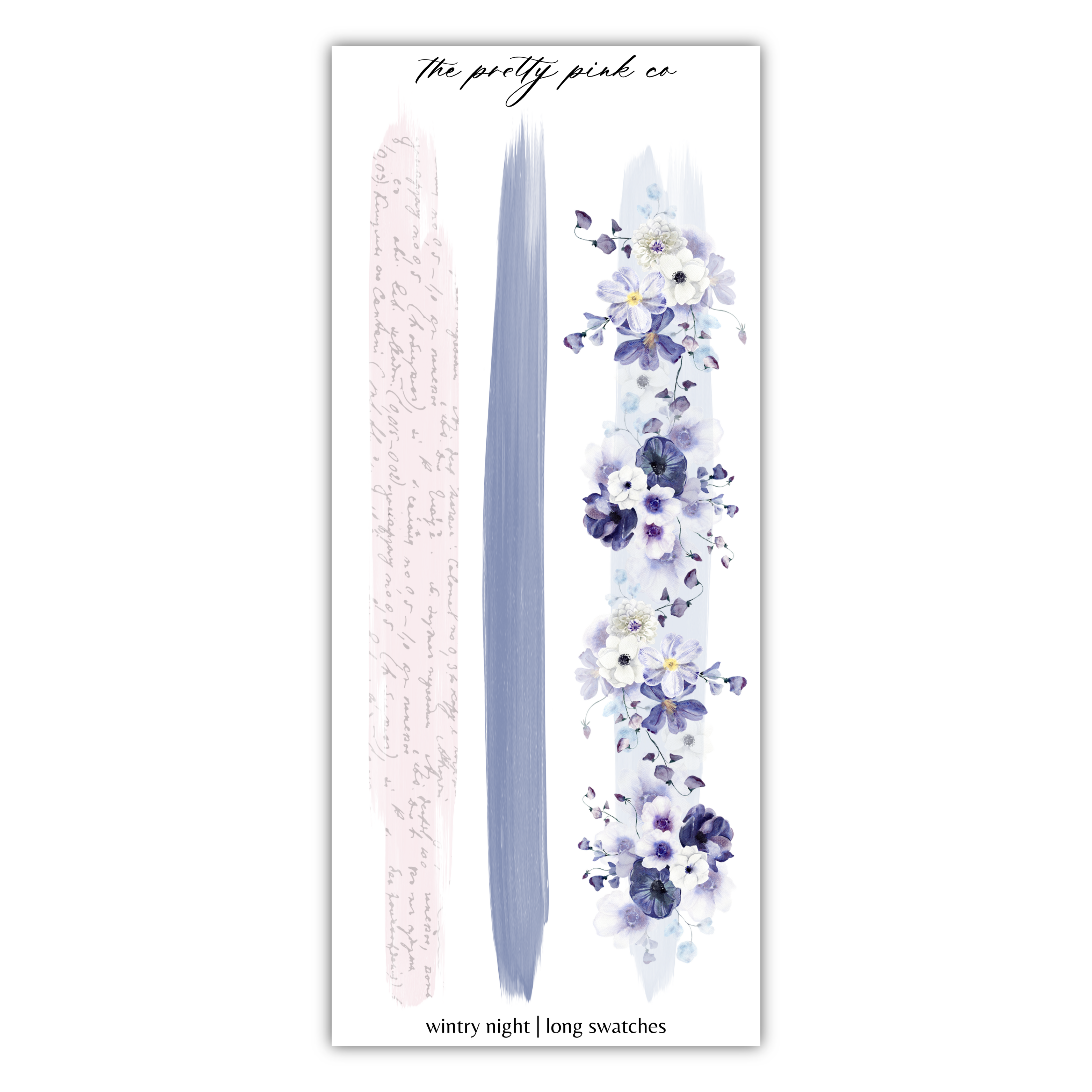 a pair of purple and white flowers on a white background