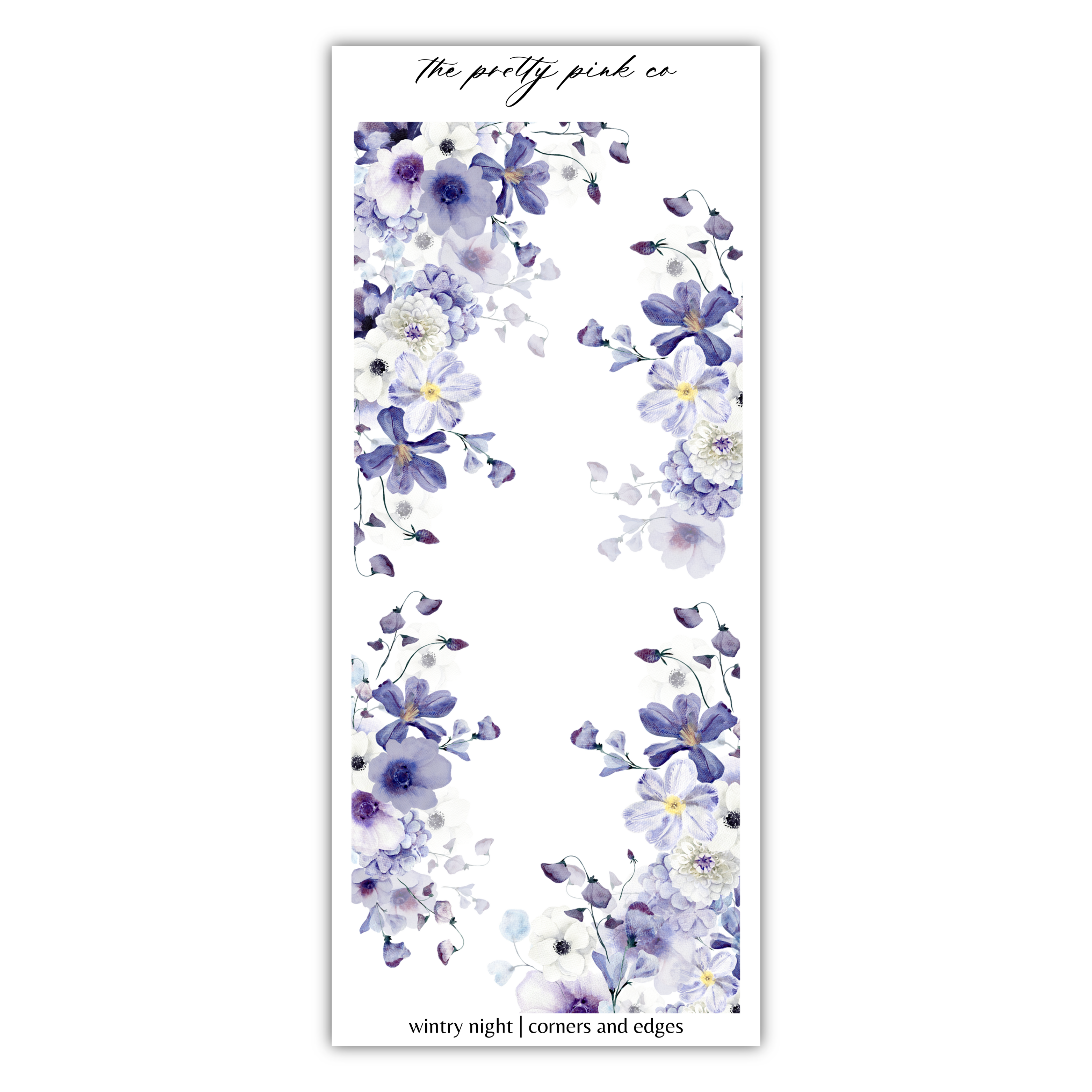 a blue and white flowered bookmark with the words, the gift pack