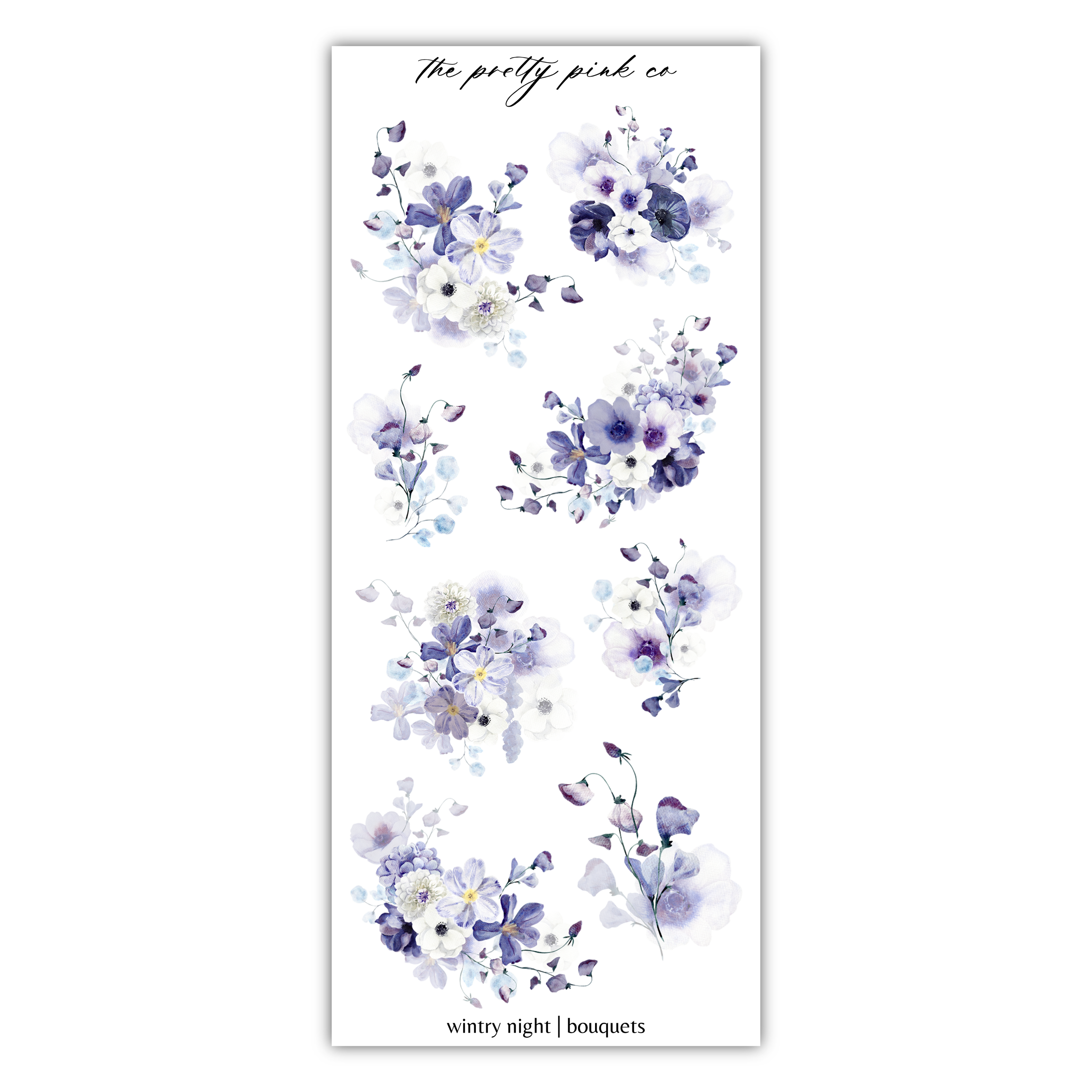 a sticker with watercolor flowers on it
